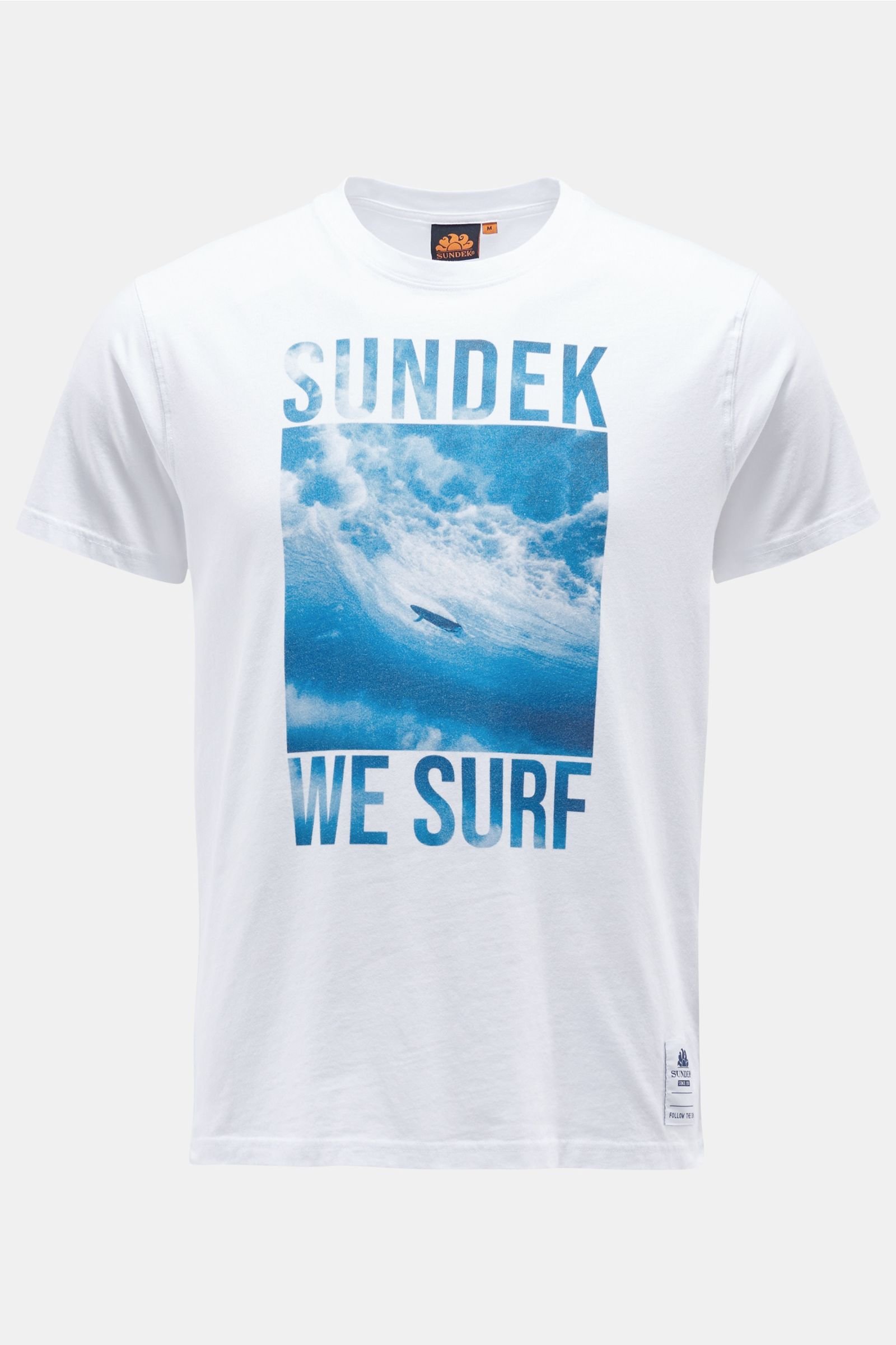 R-Neck T-Shirt 'We Surf' weiß
