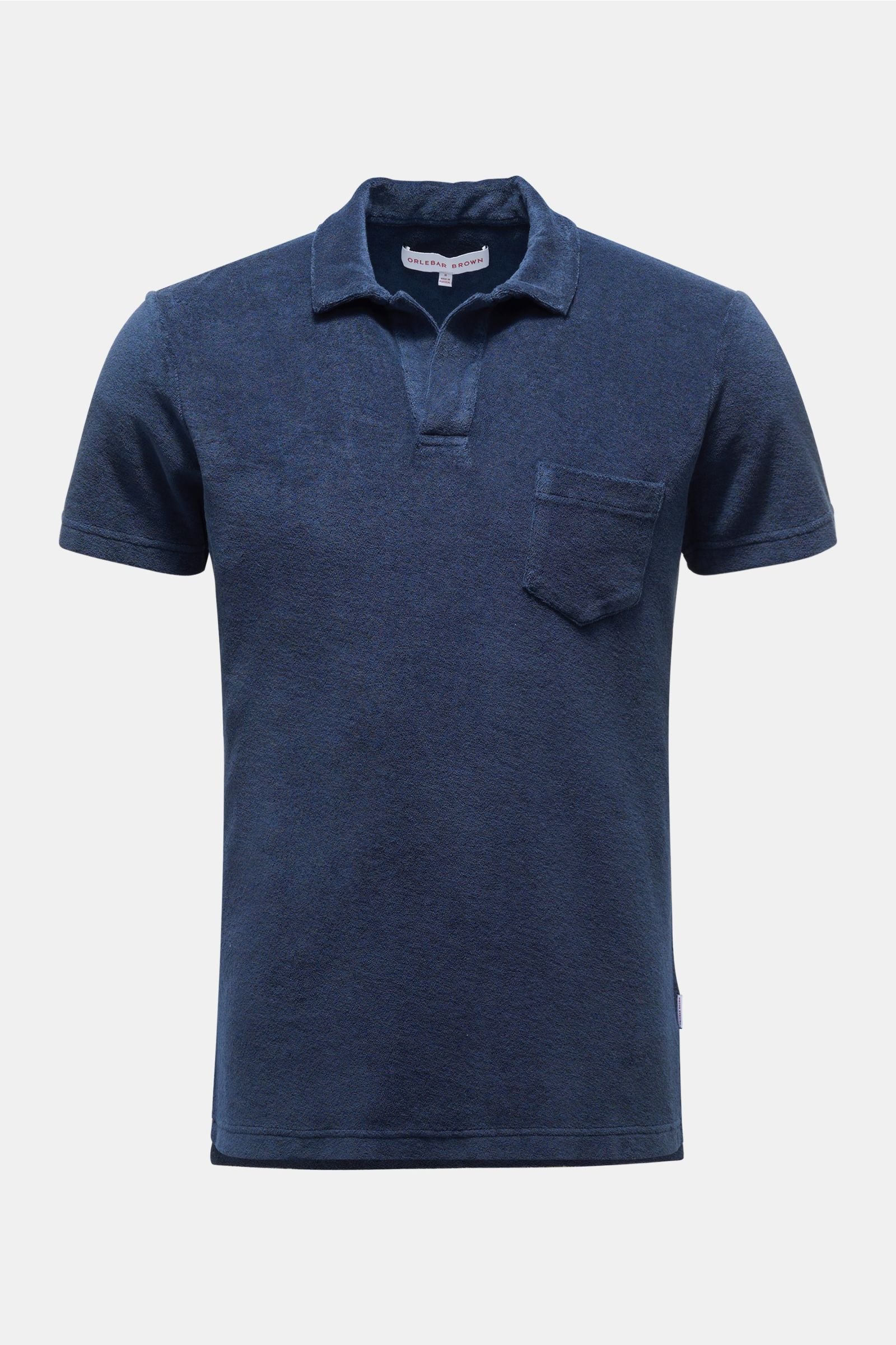 Frottee-Poloshirt 'Terry' navy