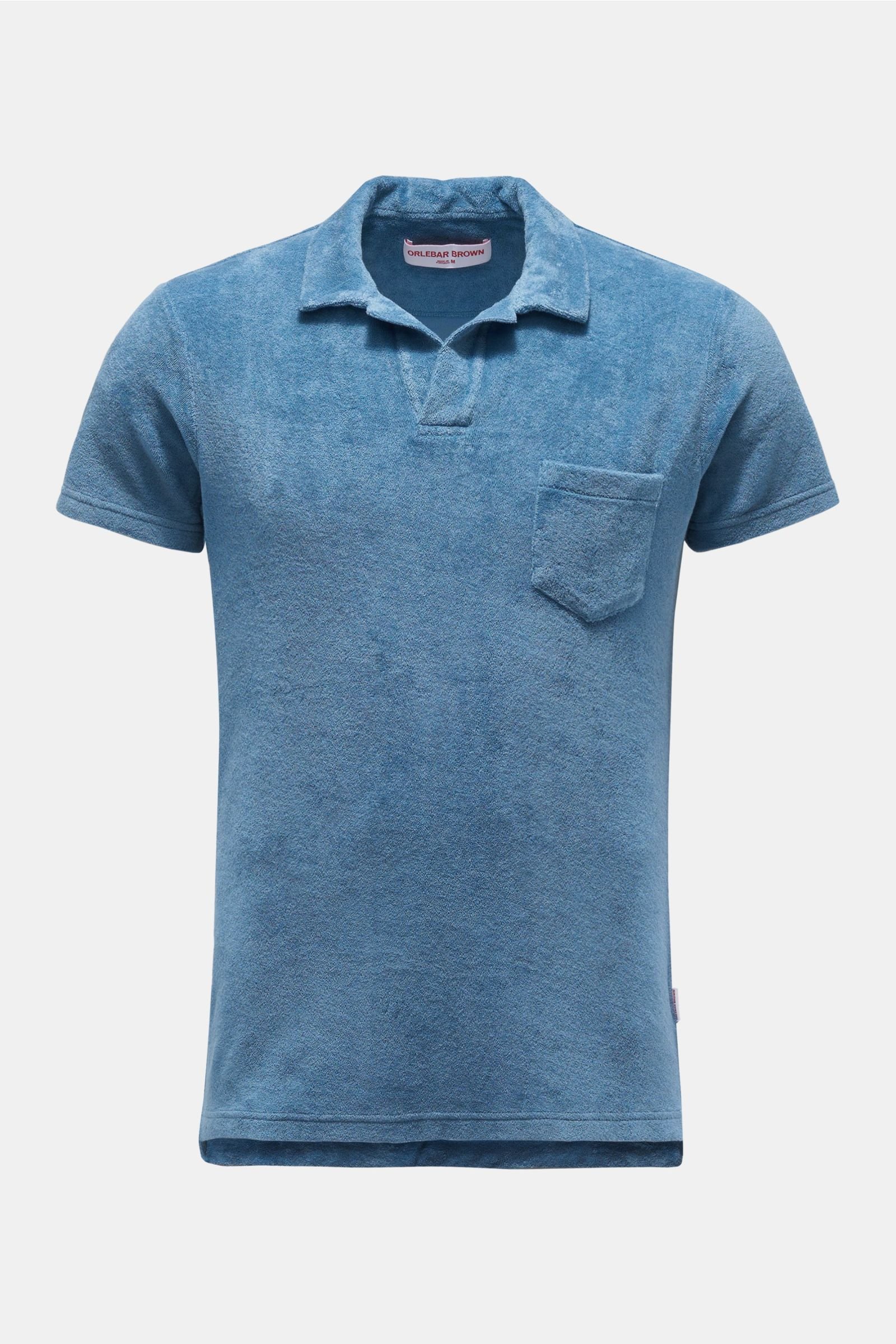 Terry polo shirt 'Terry' grey-blue