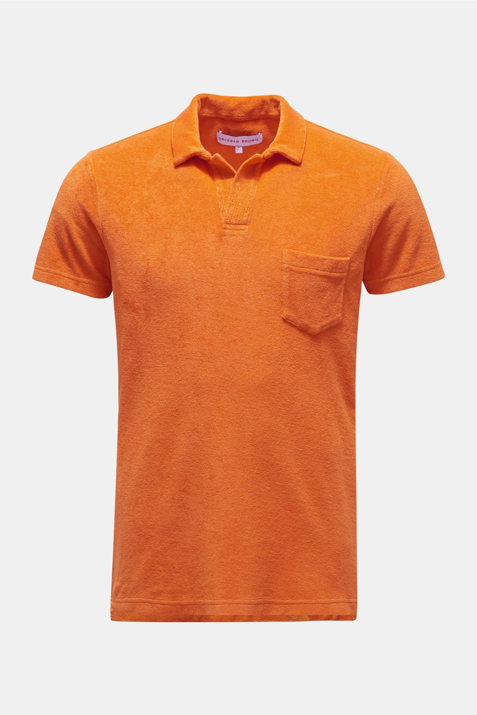 Frottee-Poloshirt 'Terry' orange