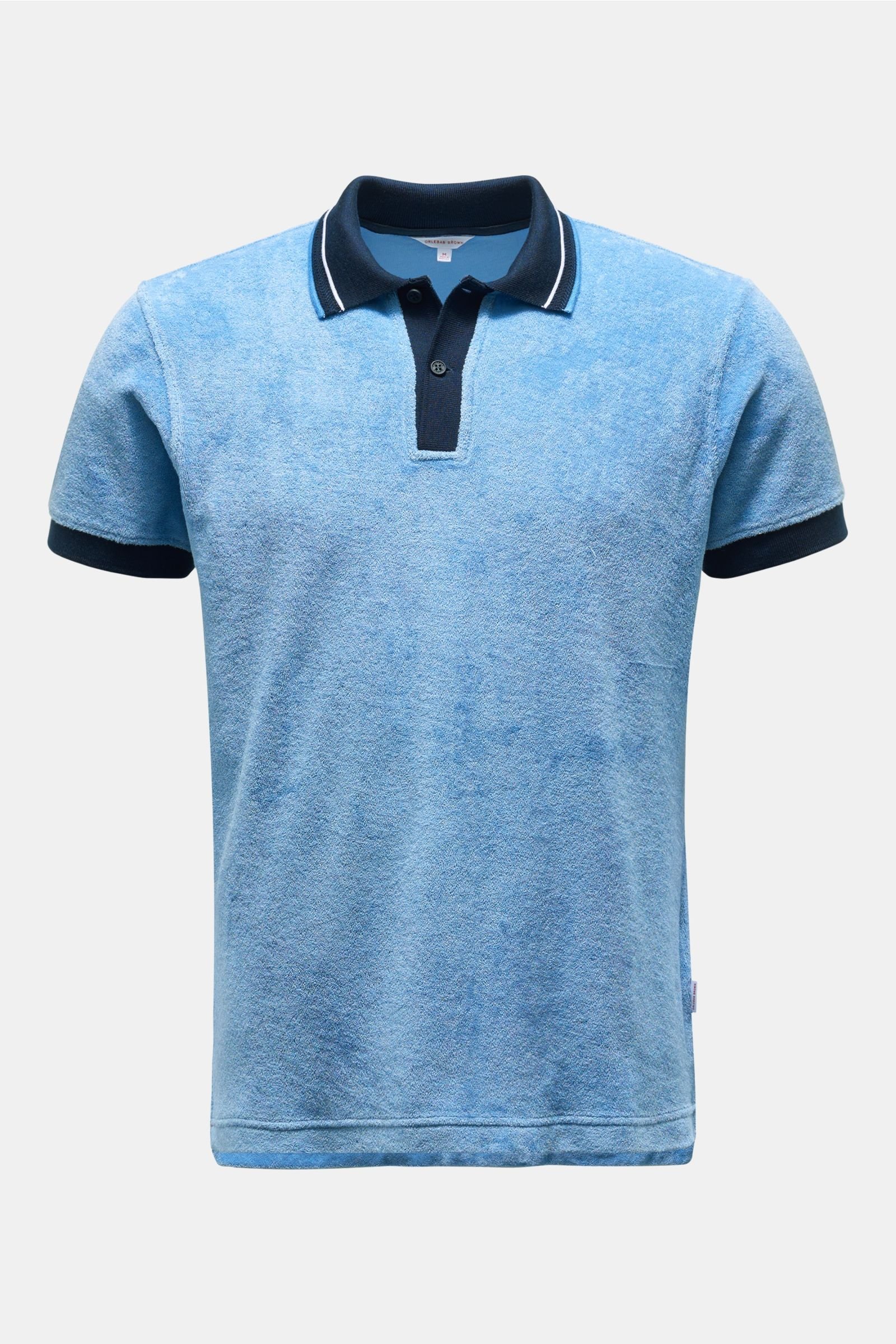 Terry polo shirt 'Sawyer' light blue