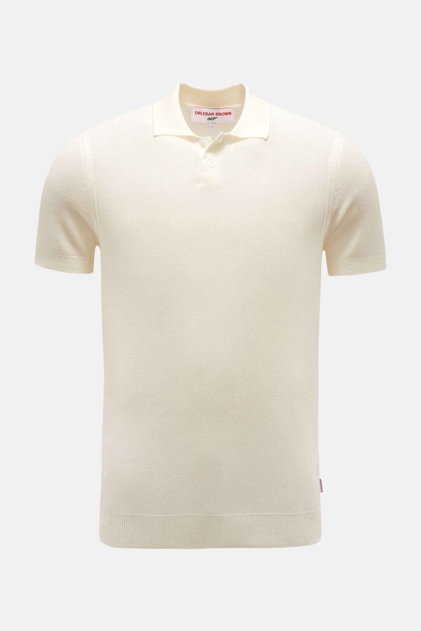 Short-sleeve knit polo 'Dr No Knitted Polo' cream