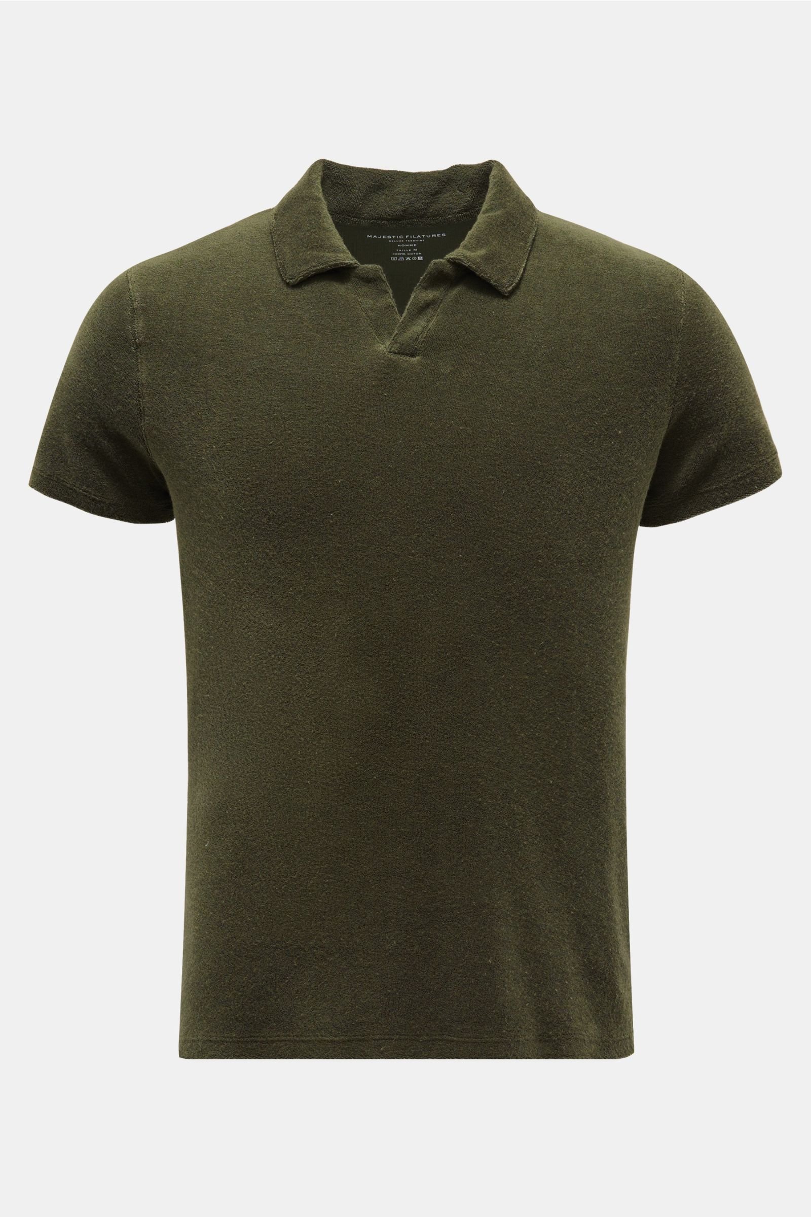 Terry polo shirt olive