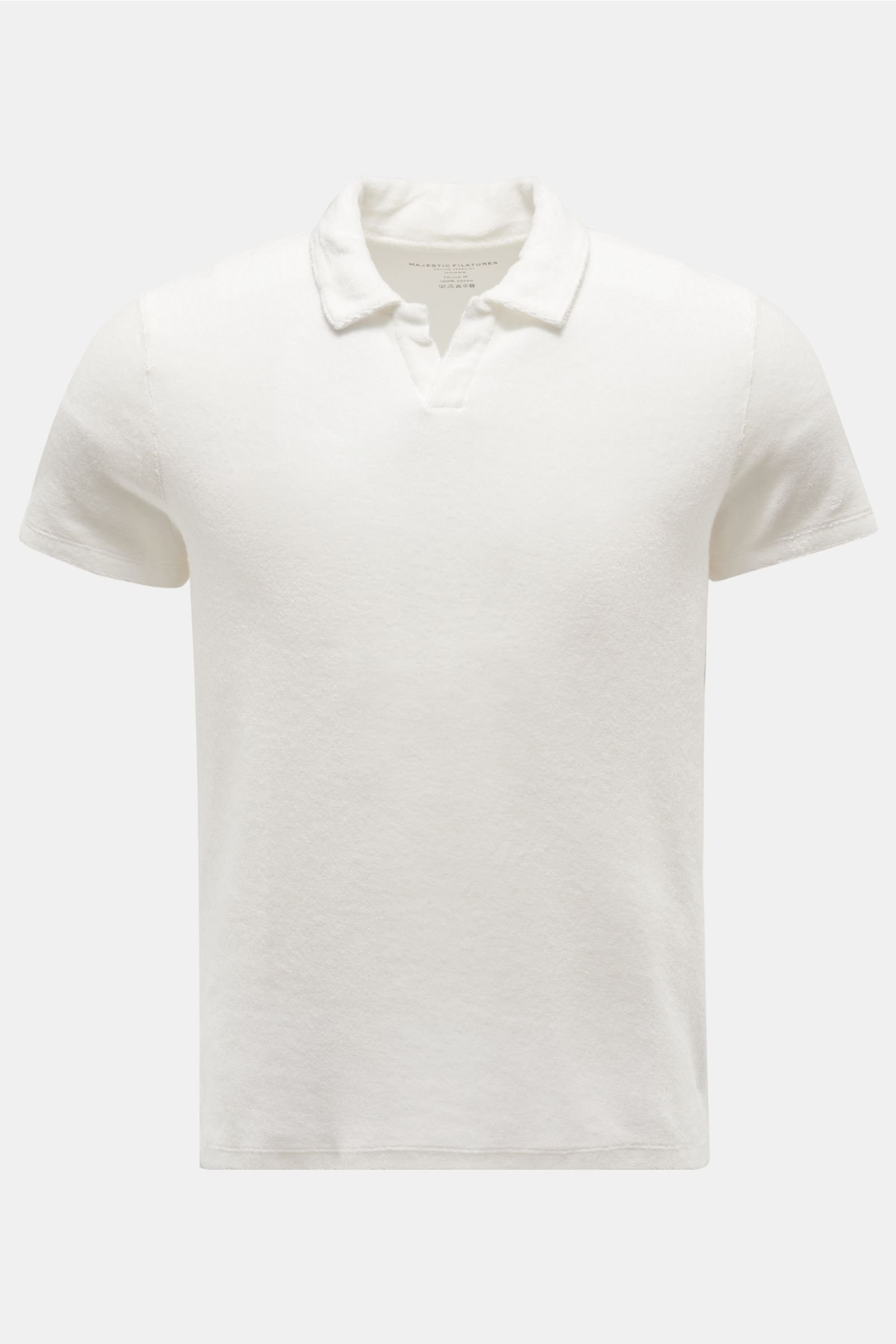 Frottee-Poloshirt offwhite