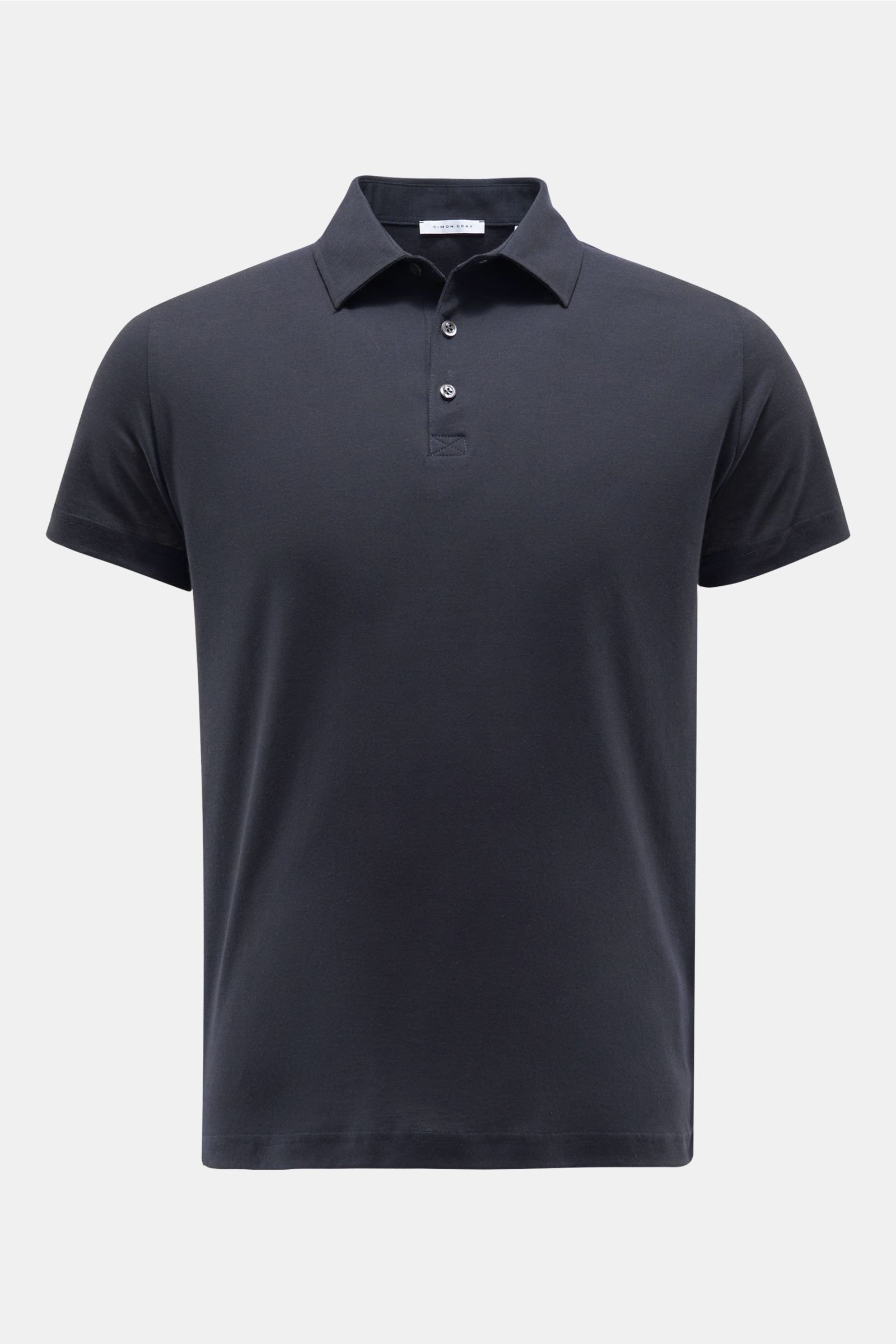 Jersey polo shirt dark navy