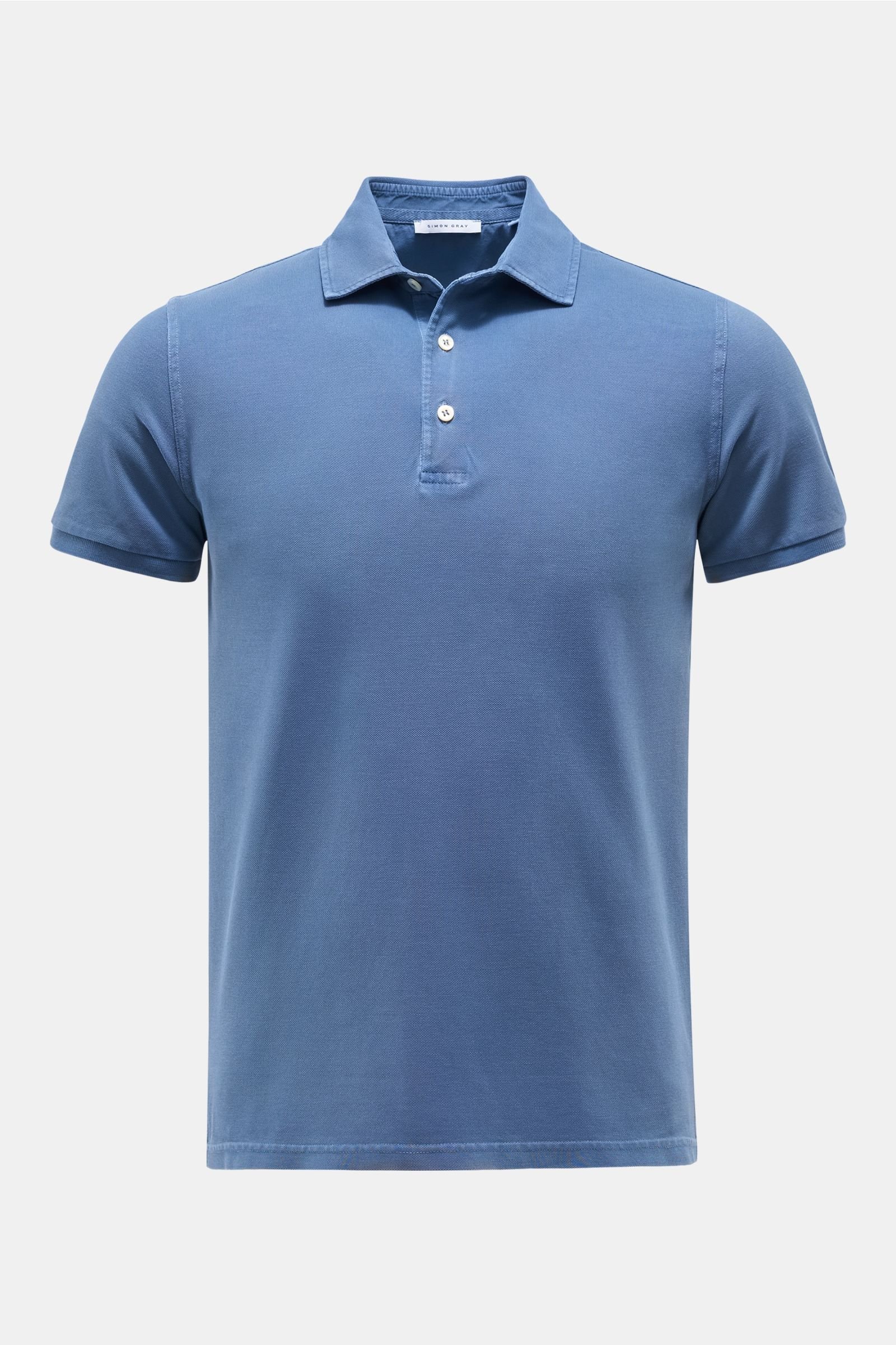 Polo shirt grey-blue