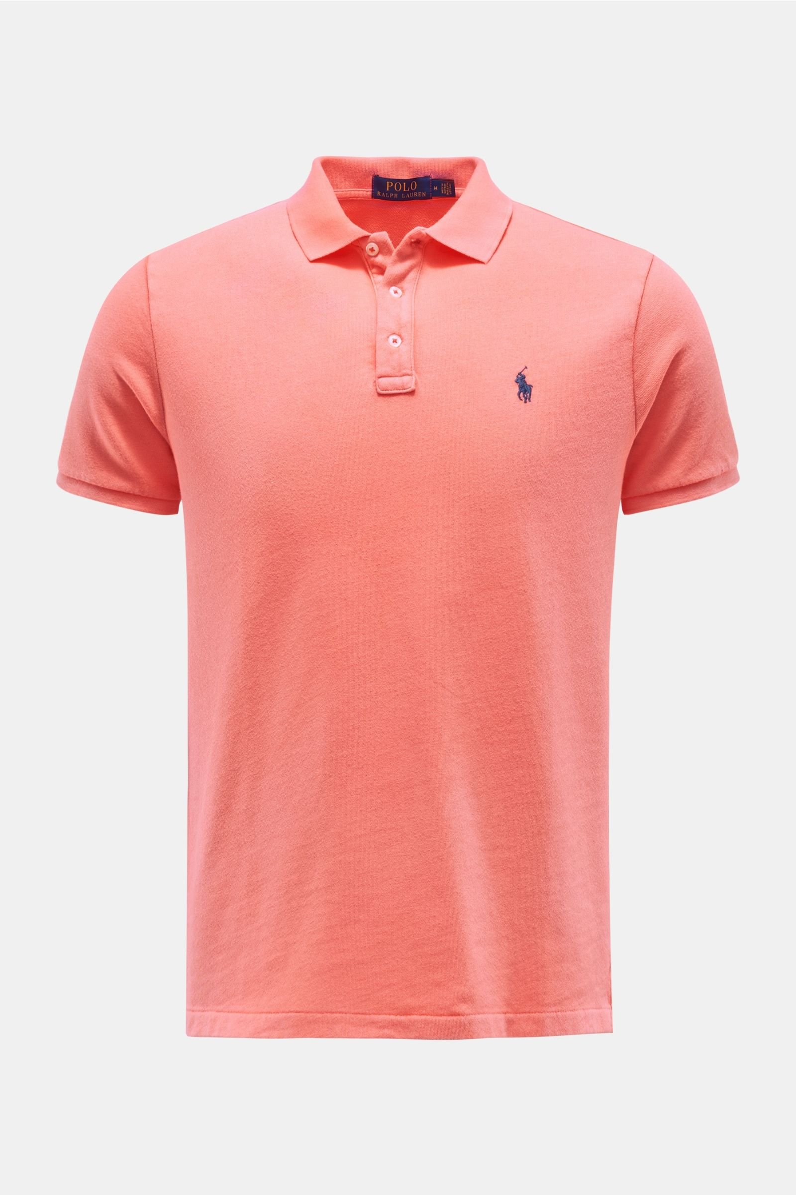 Jersey polo shirt coral