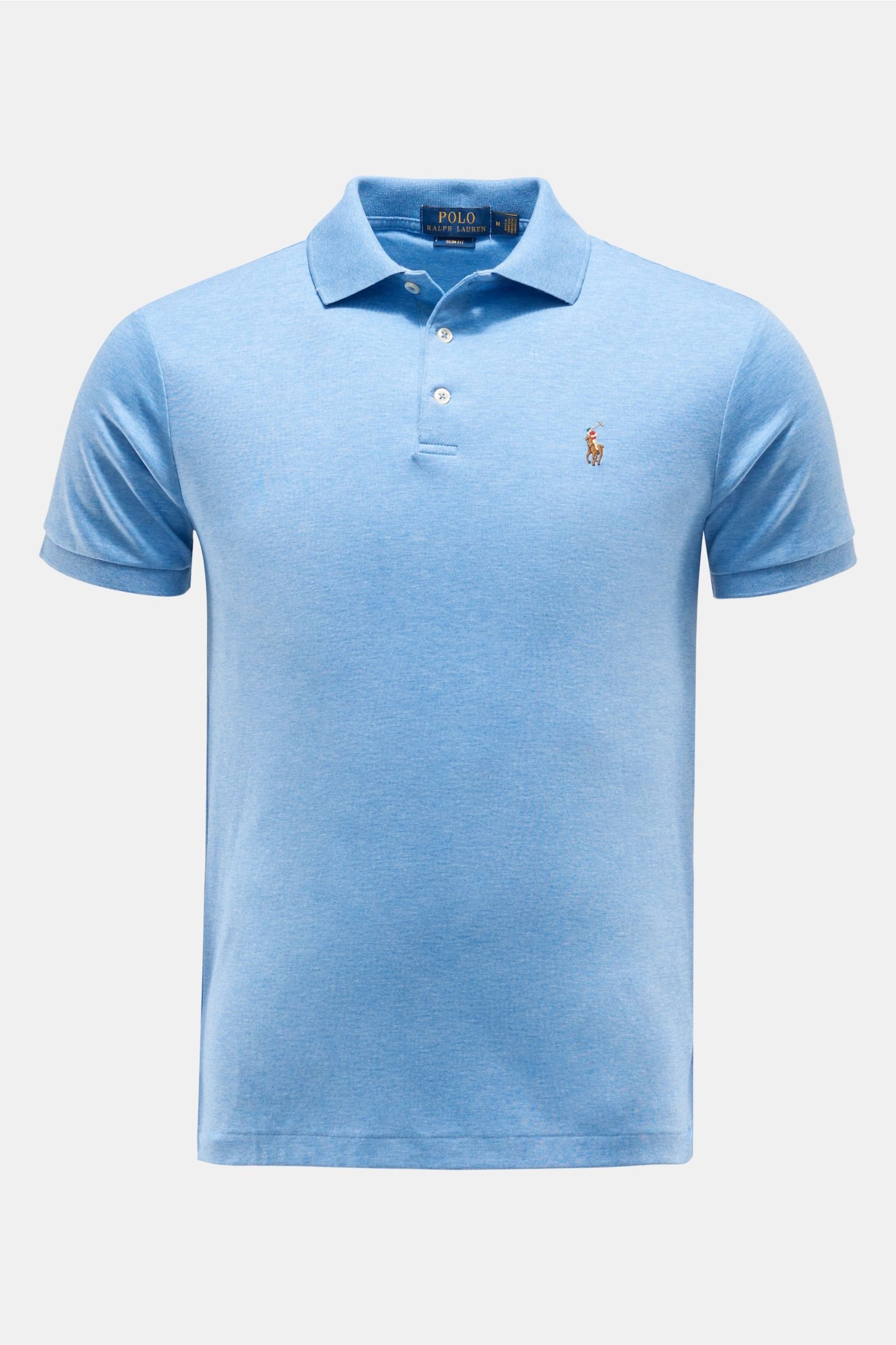 Jersey polo shirt smoky blue