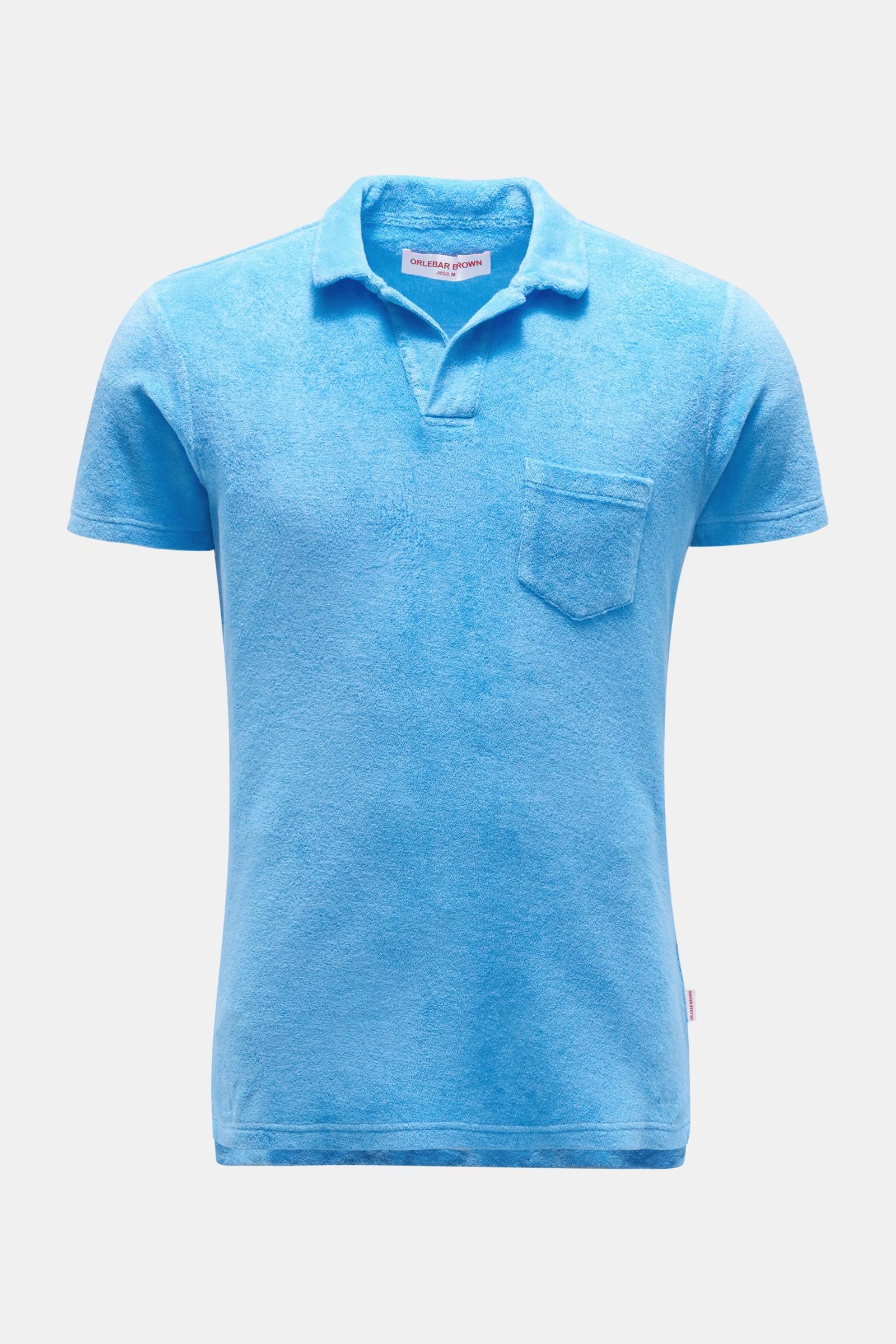 Frottee-Poloshirt 'Terry' azurblau