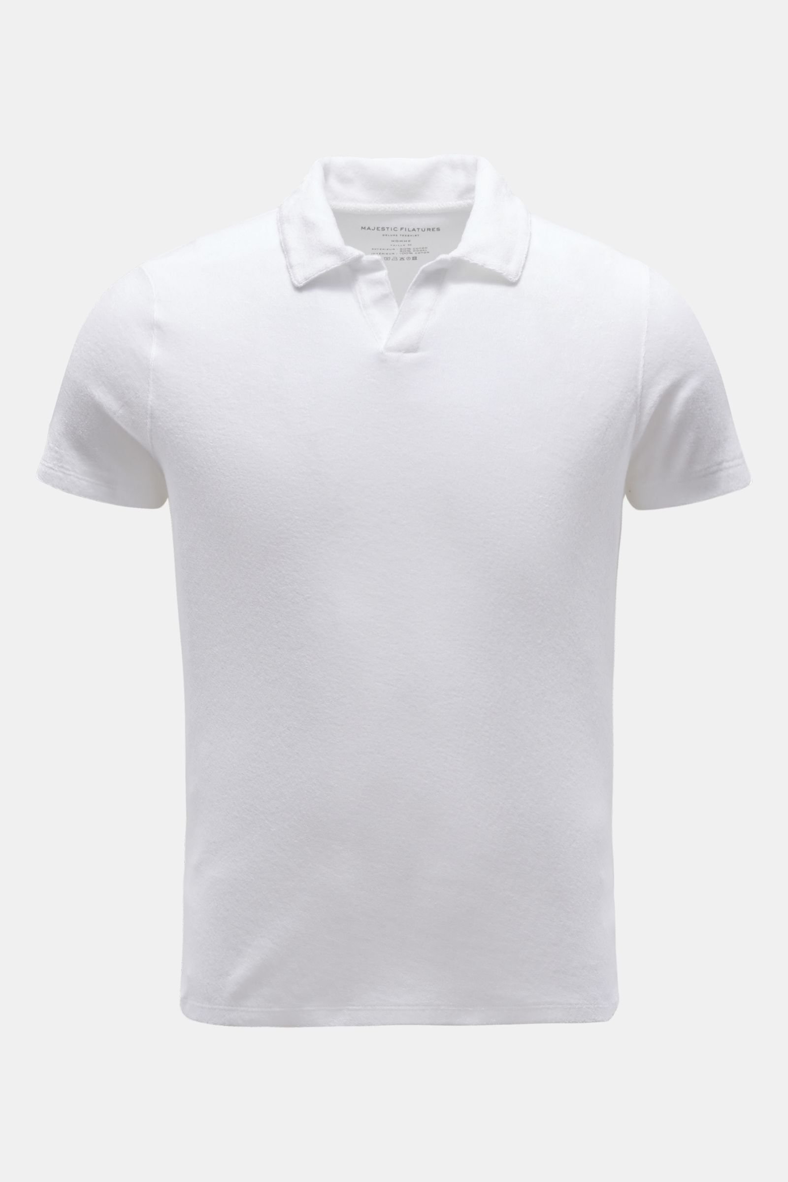 Terry polo shirt white