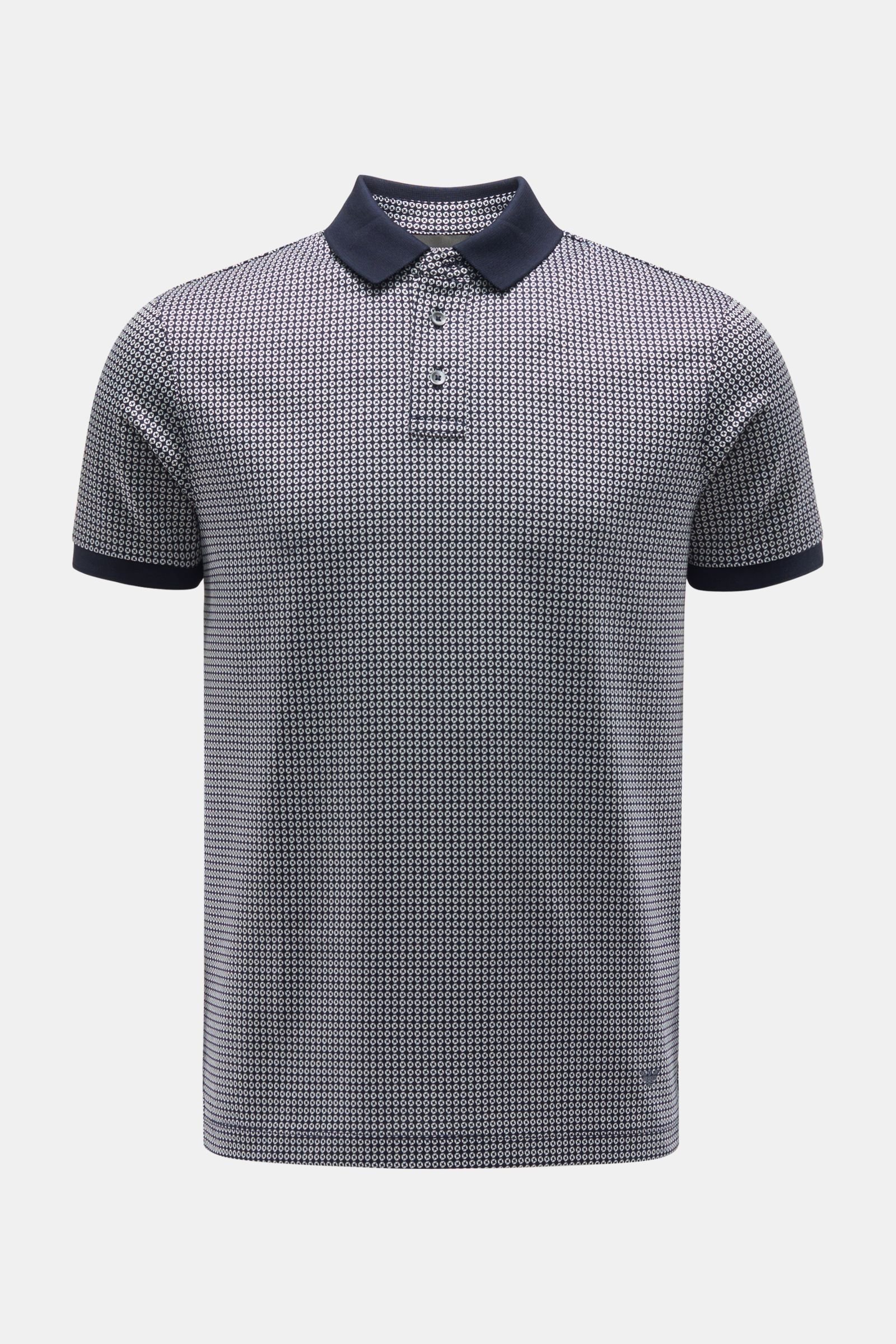 Polo shirt navy/white patterned
