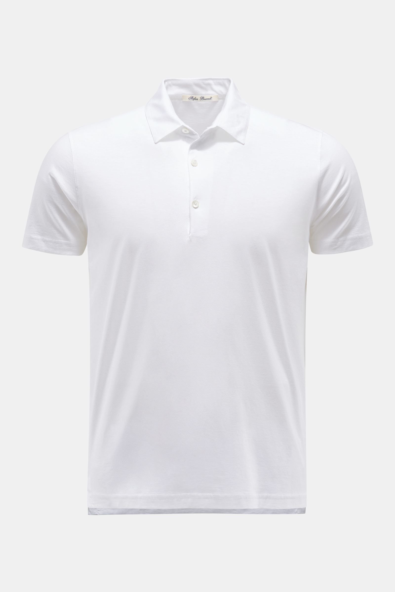 Jersey polo shirt 'Luca' white