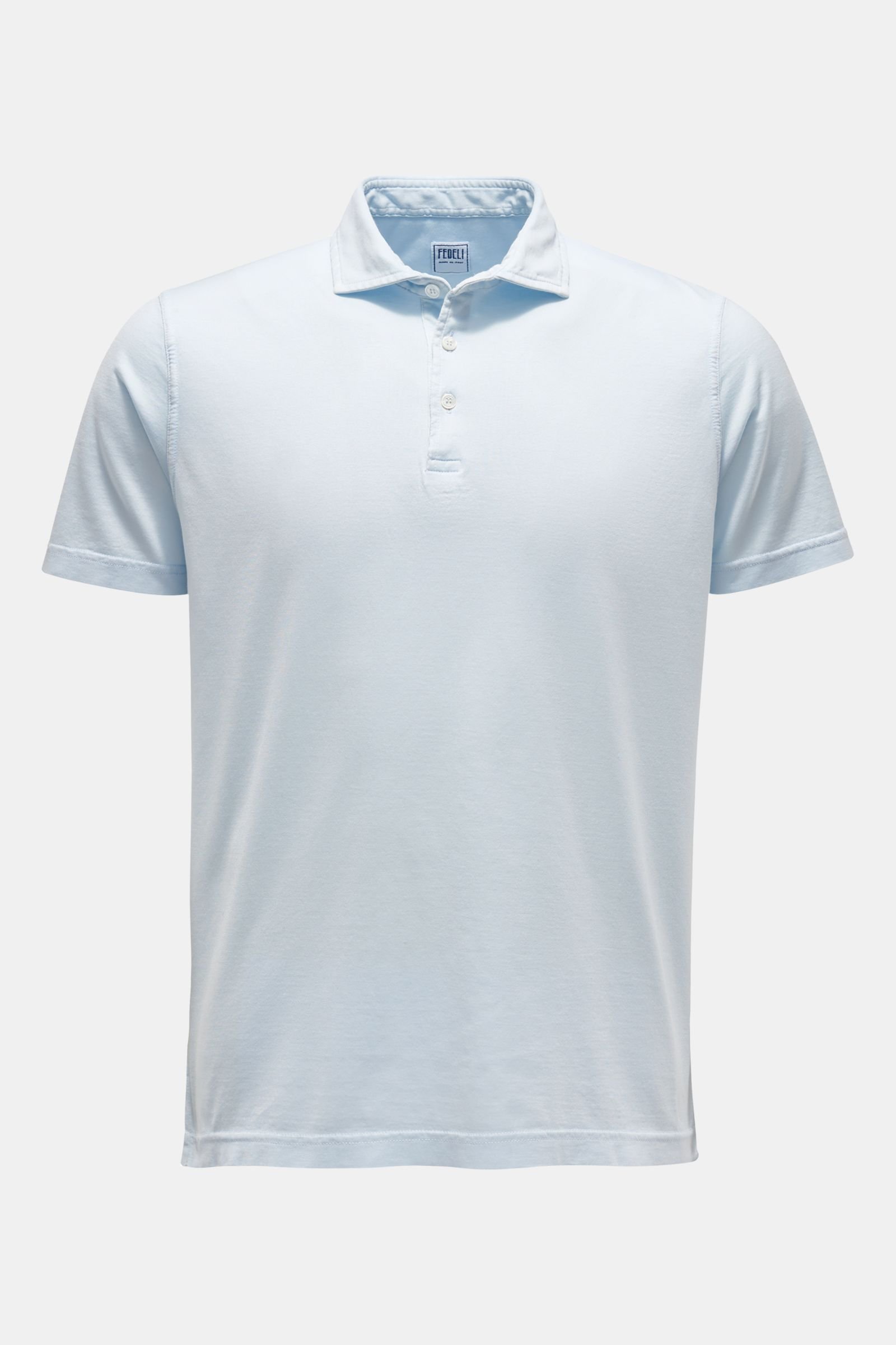Jersey polo shirt 'Zero' light blue