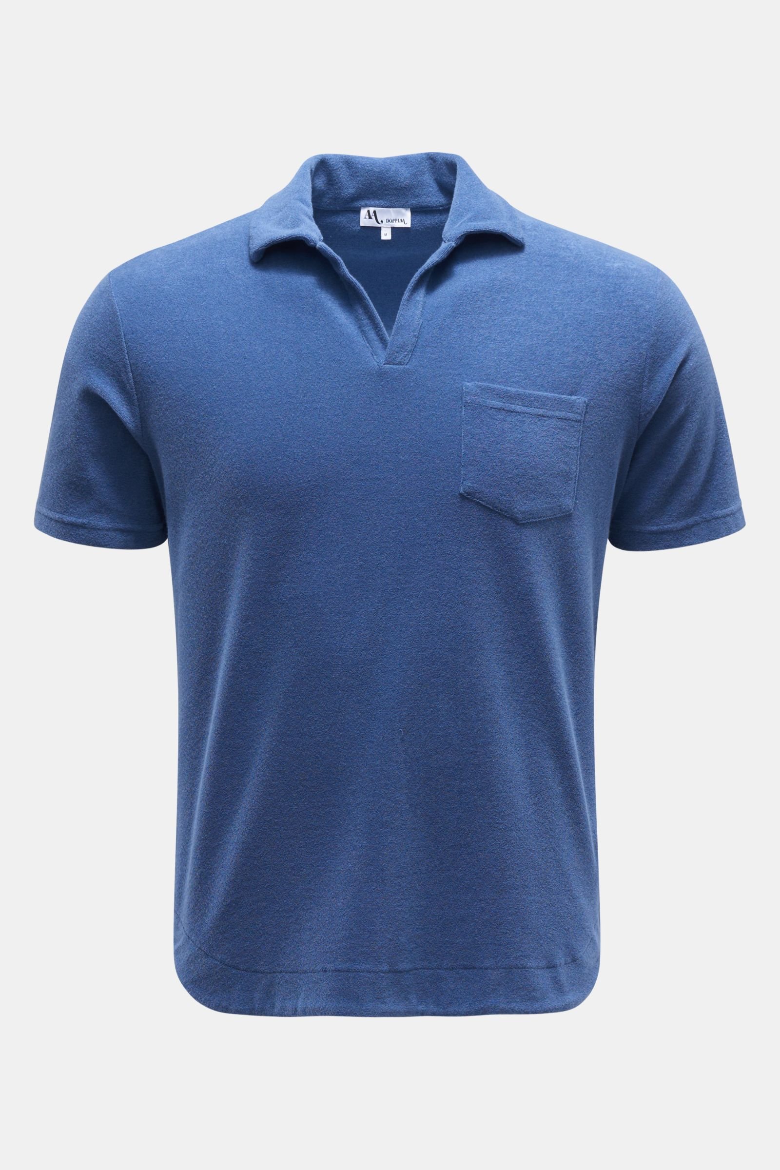 Terry polo shirt 'Aattilio' grey-blue