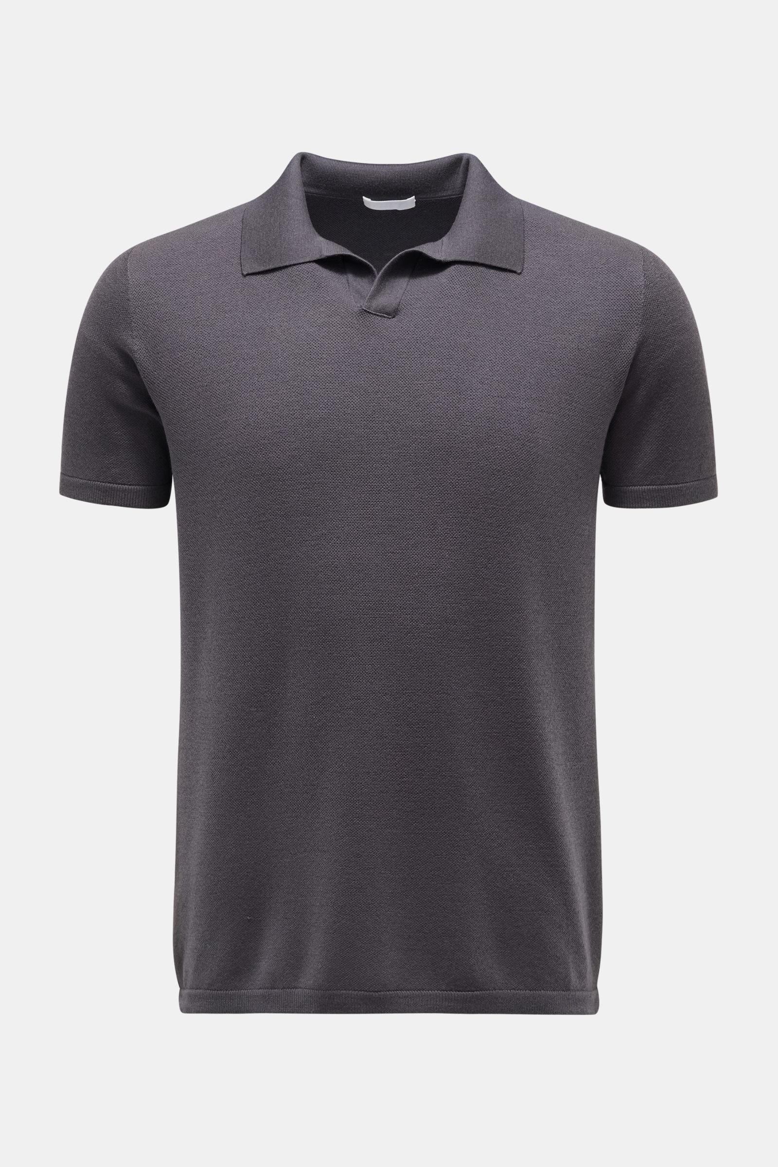 Short sleeve knit polo 'The Ultimate Polo' anthracite