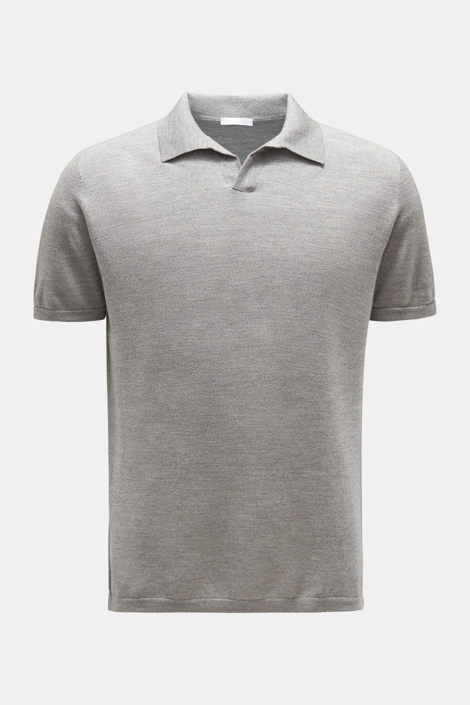 Short sleeve knit polo 'The Ultimate Polo' grey