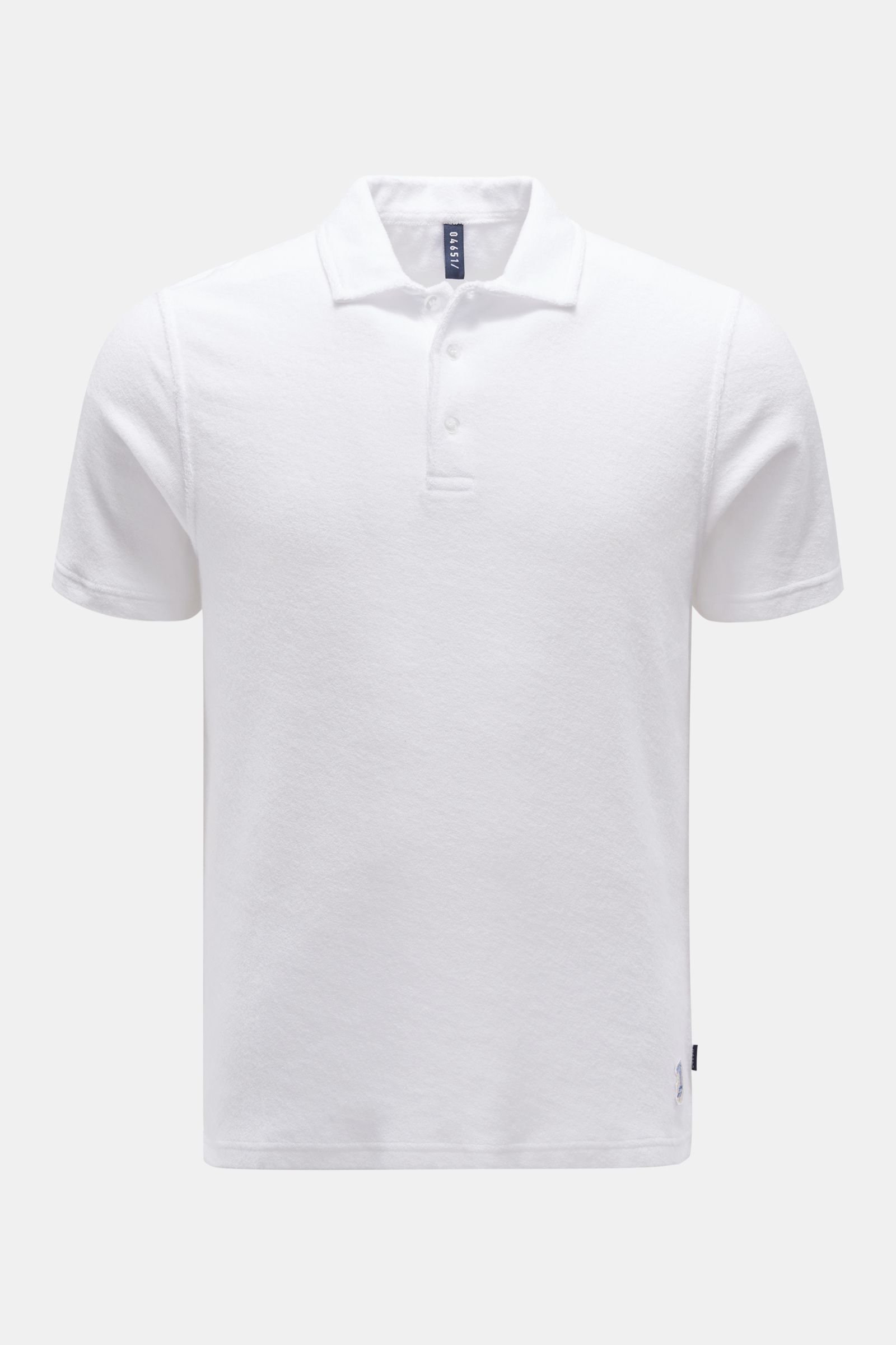 Terry polo shirt white