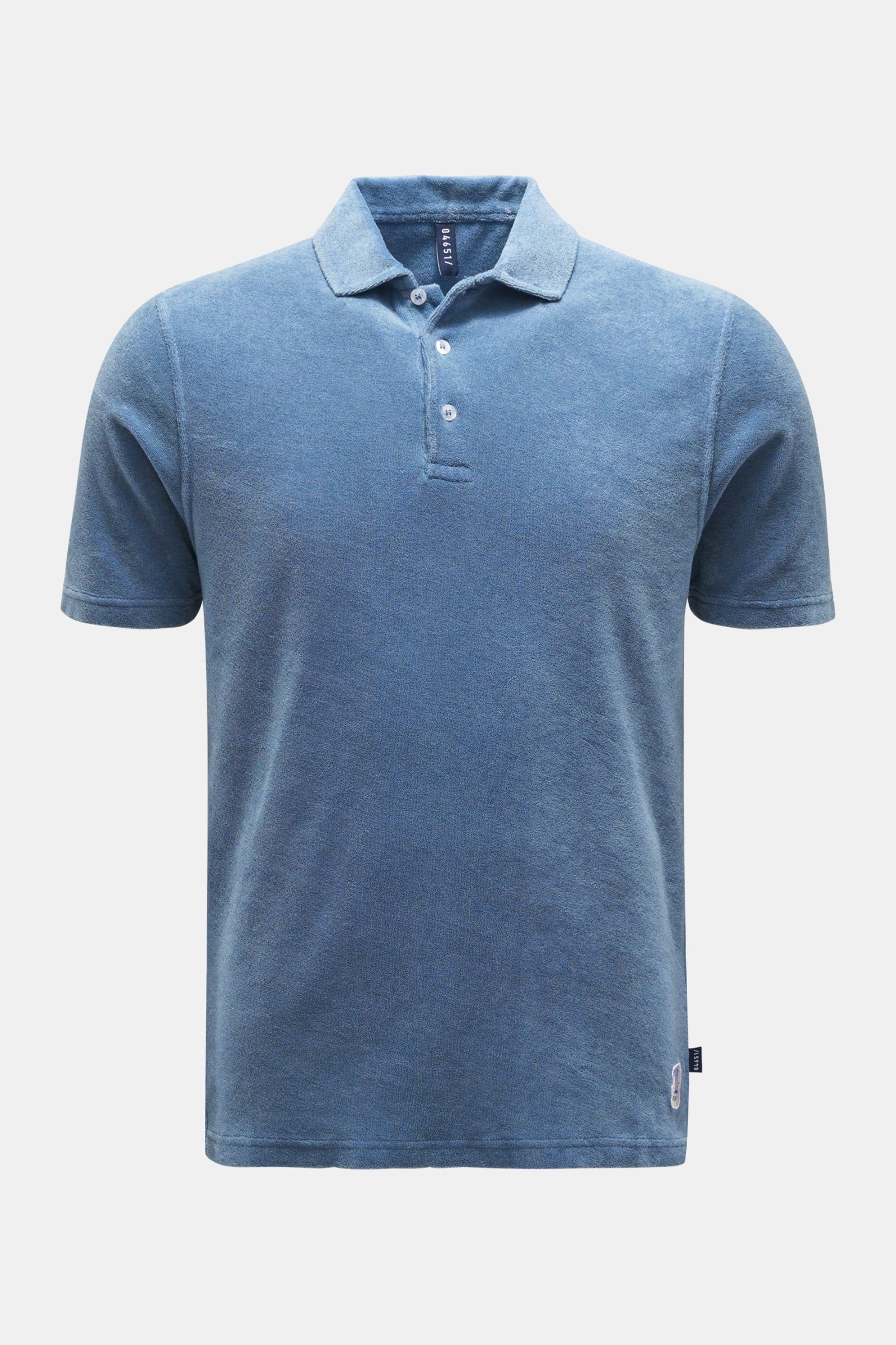 Terrycloth polo shirt smoky blue