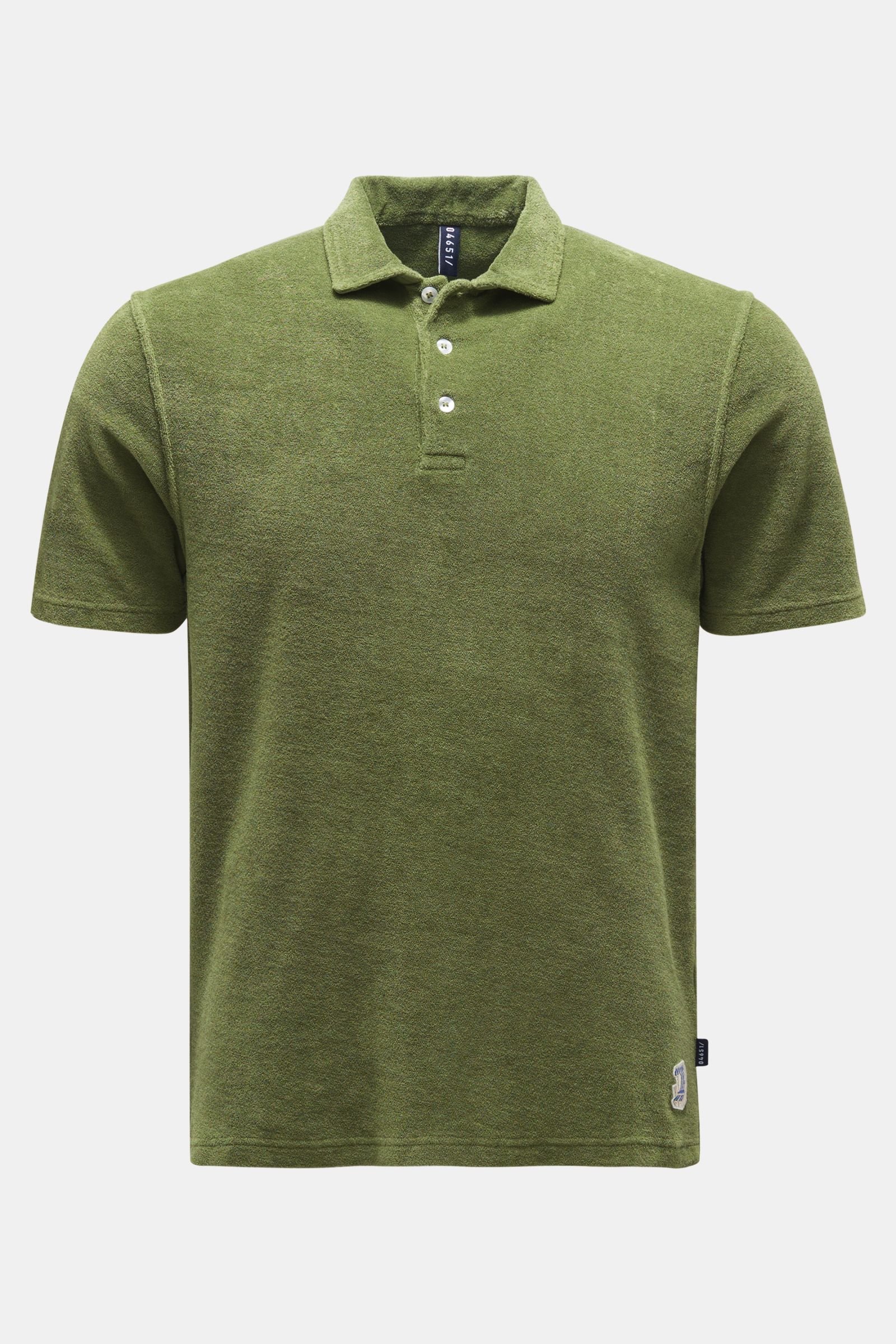 Terry polo shirt olive