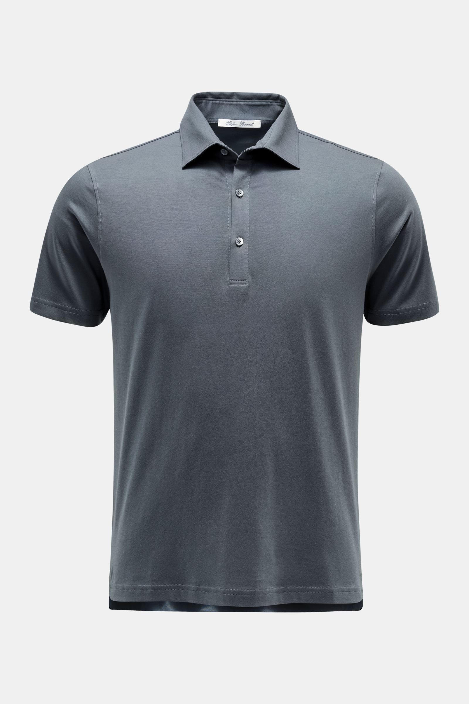 Jersey polo shirt 'Luis' dark grey