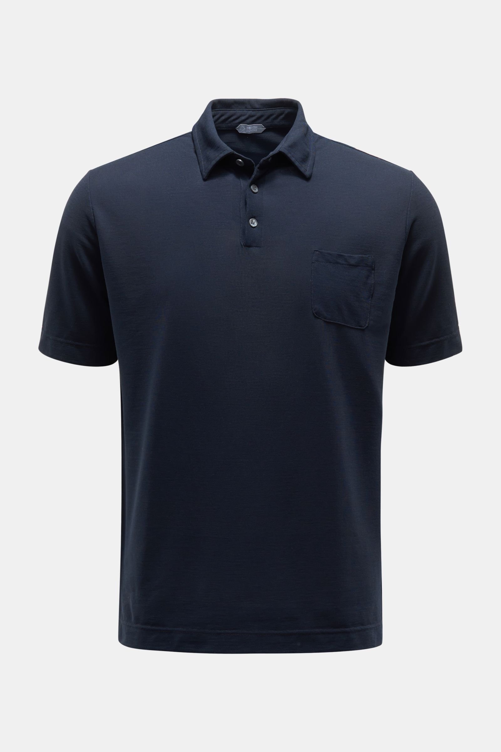 Jersey polo shirt navy
