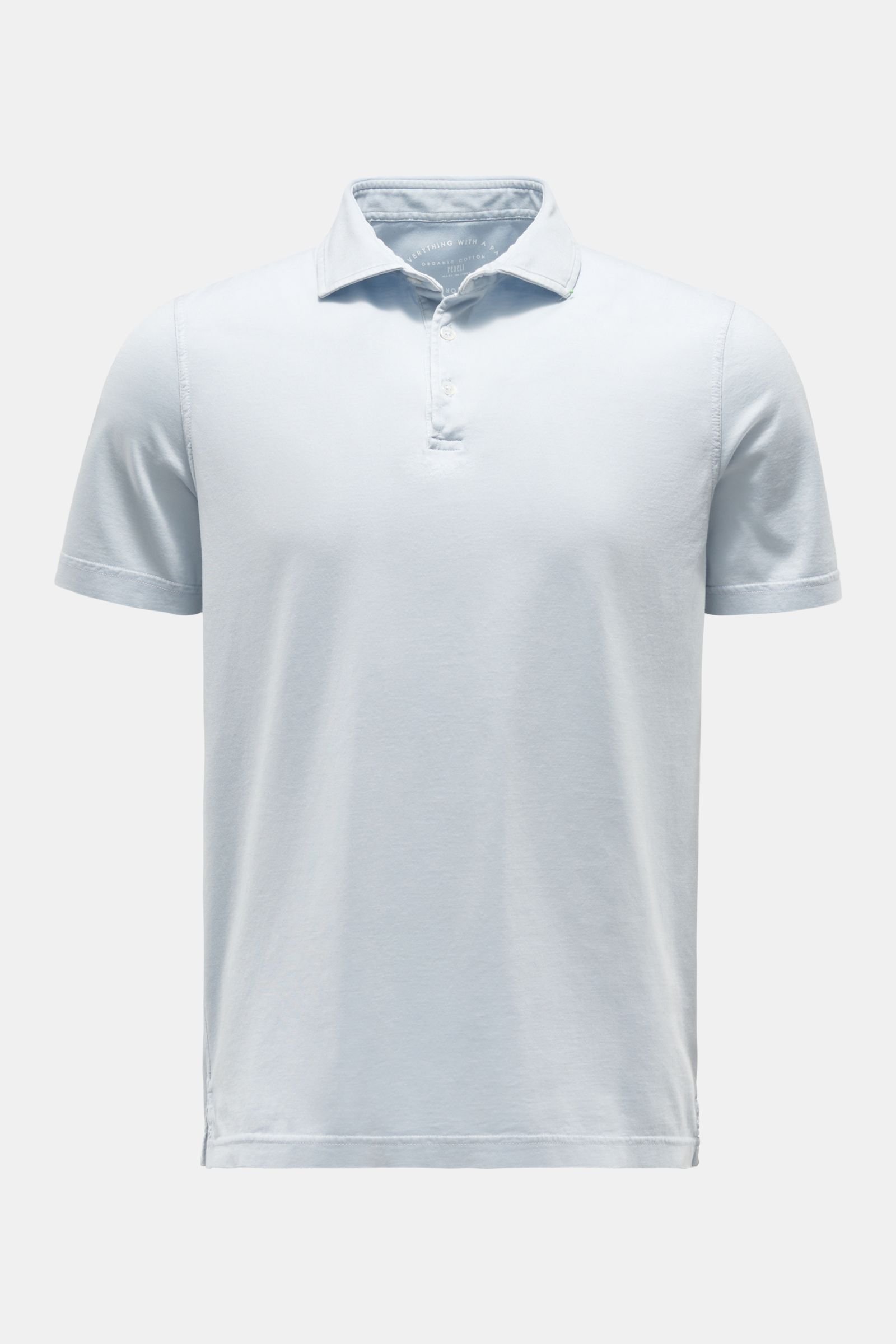 Jersey polo shirt 'Zero' pastel blue