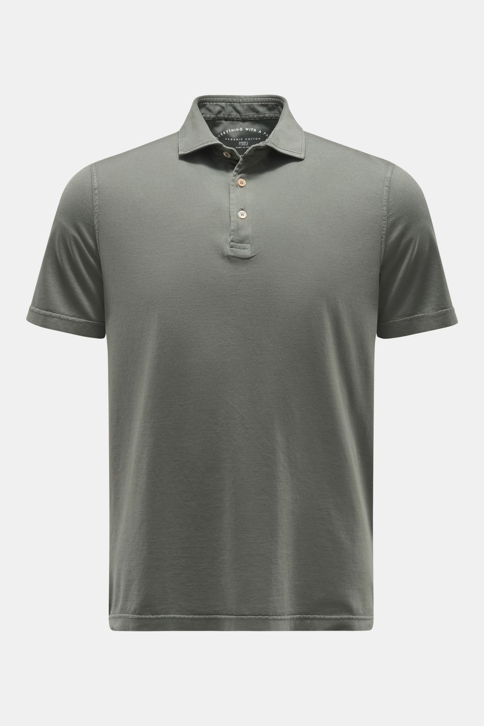 Jersey-Poloshirt 'Zero' graugrün