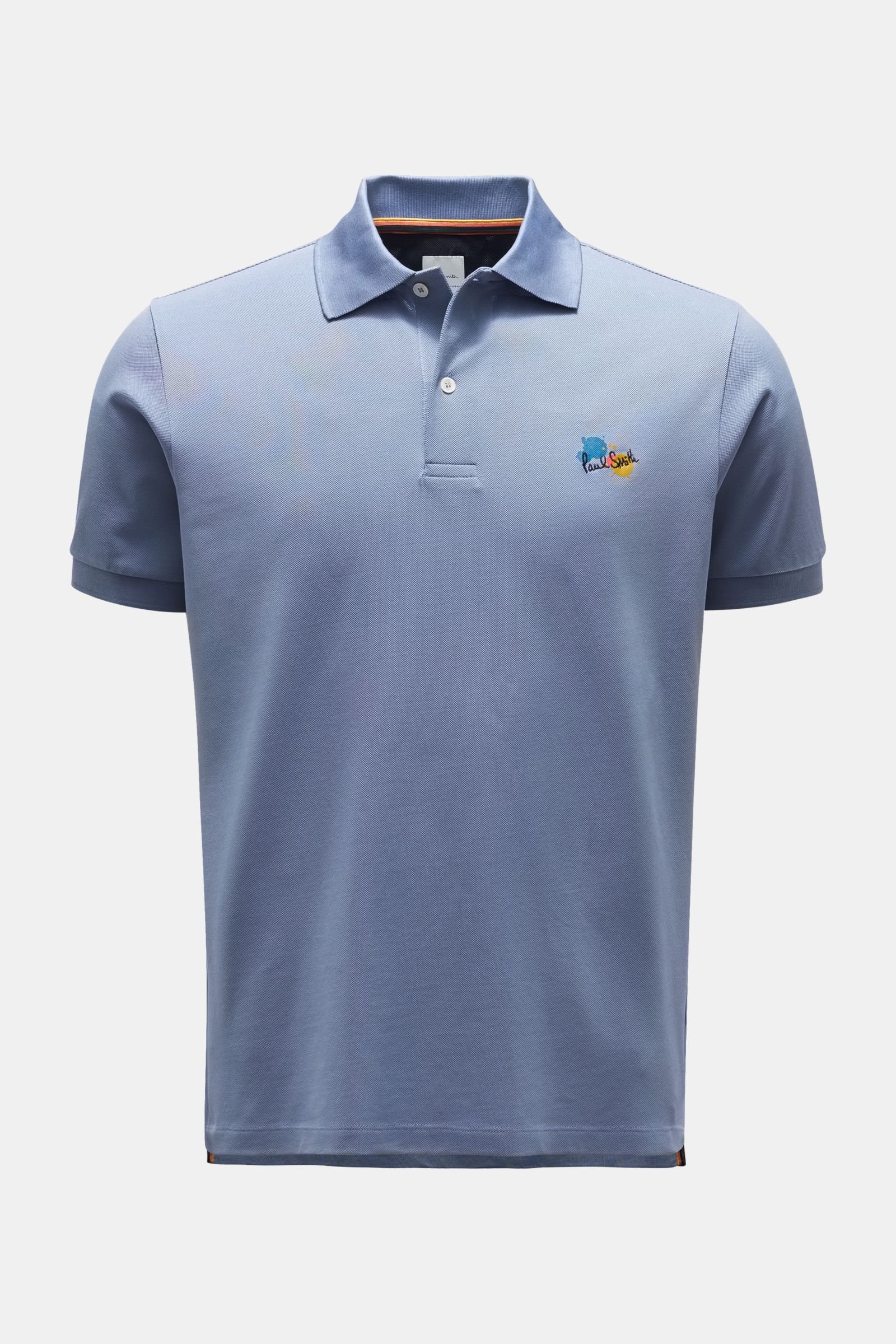 Polo shirt 'Paint Splatter' smoky blue
