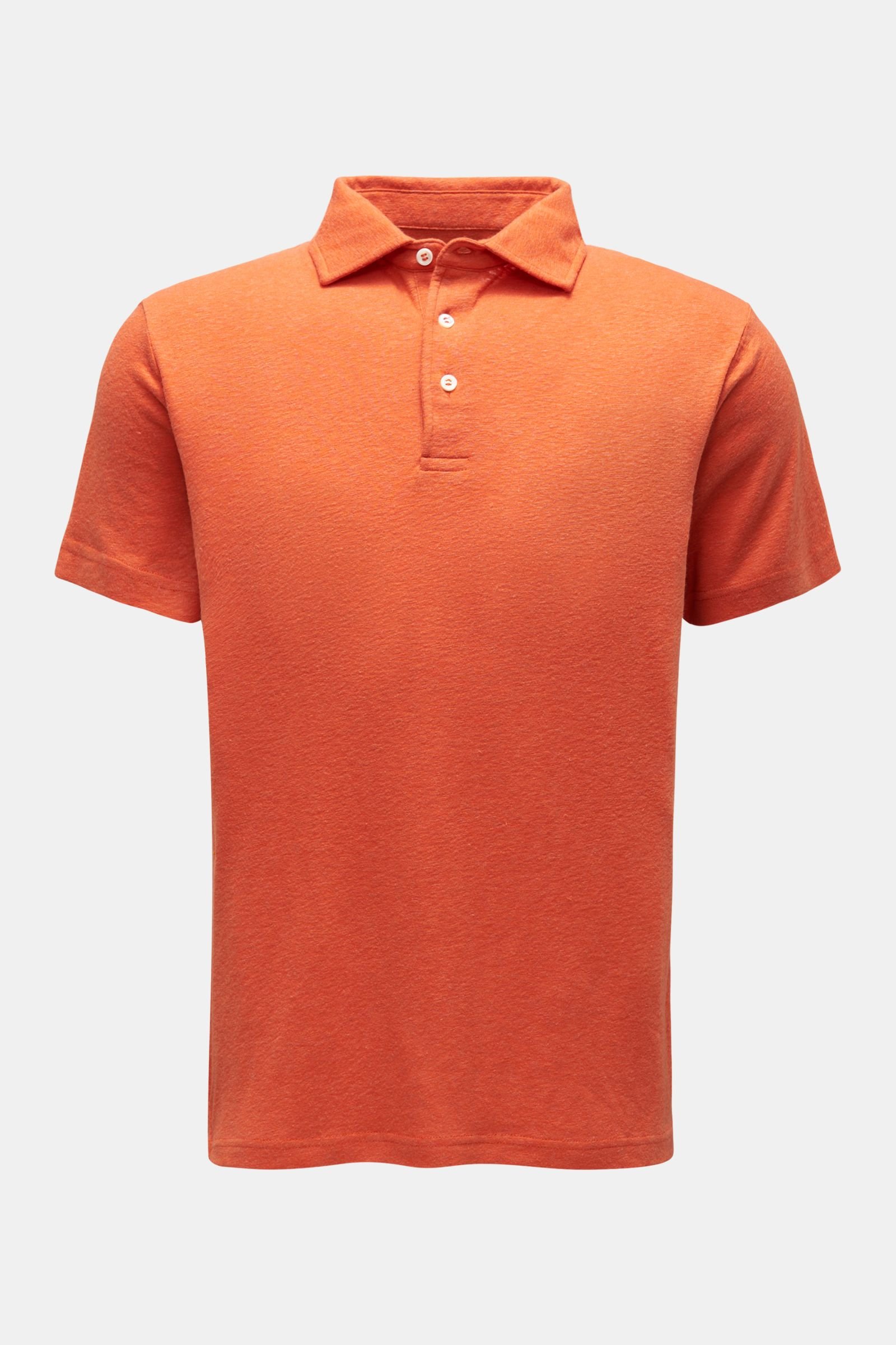 Polo shirt 'Linen Polo' orange