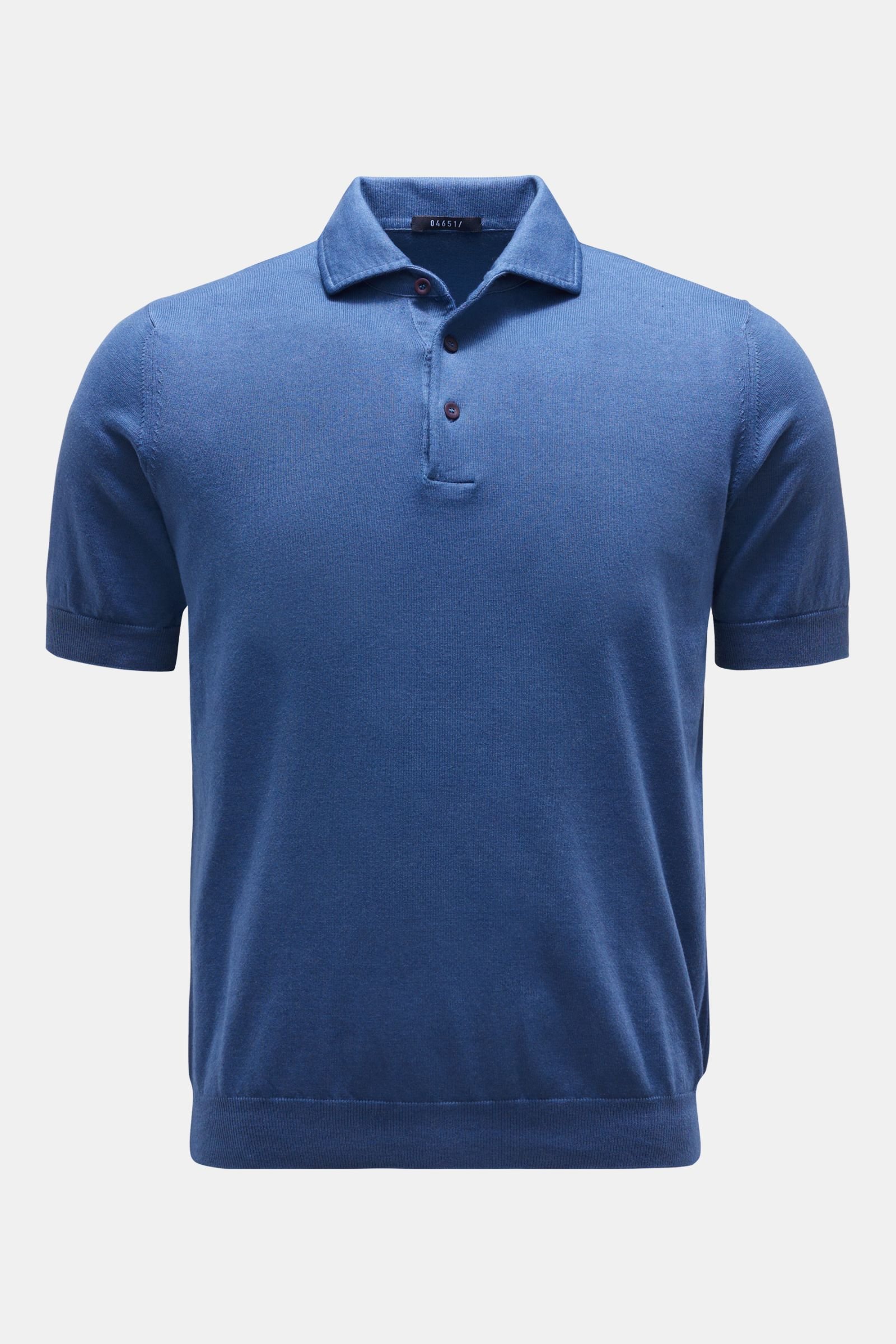 Short sleeve knit polo 'Foggy Polo' dark blue