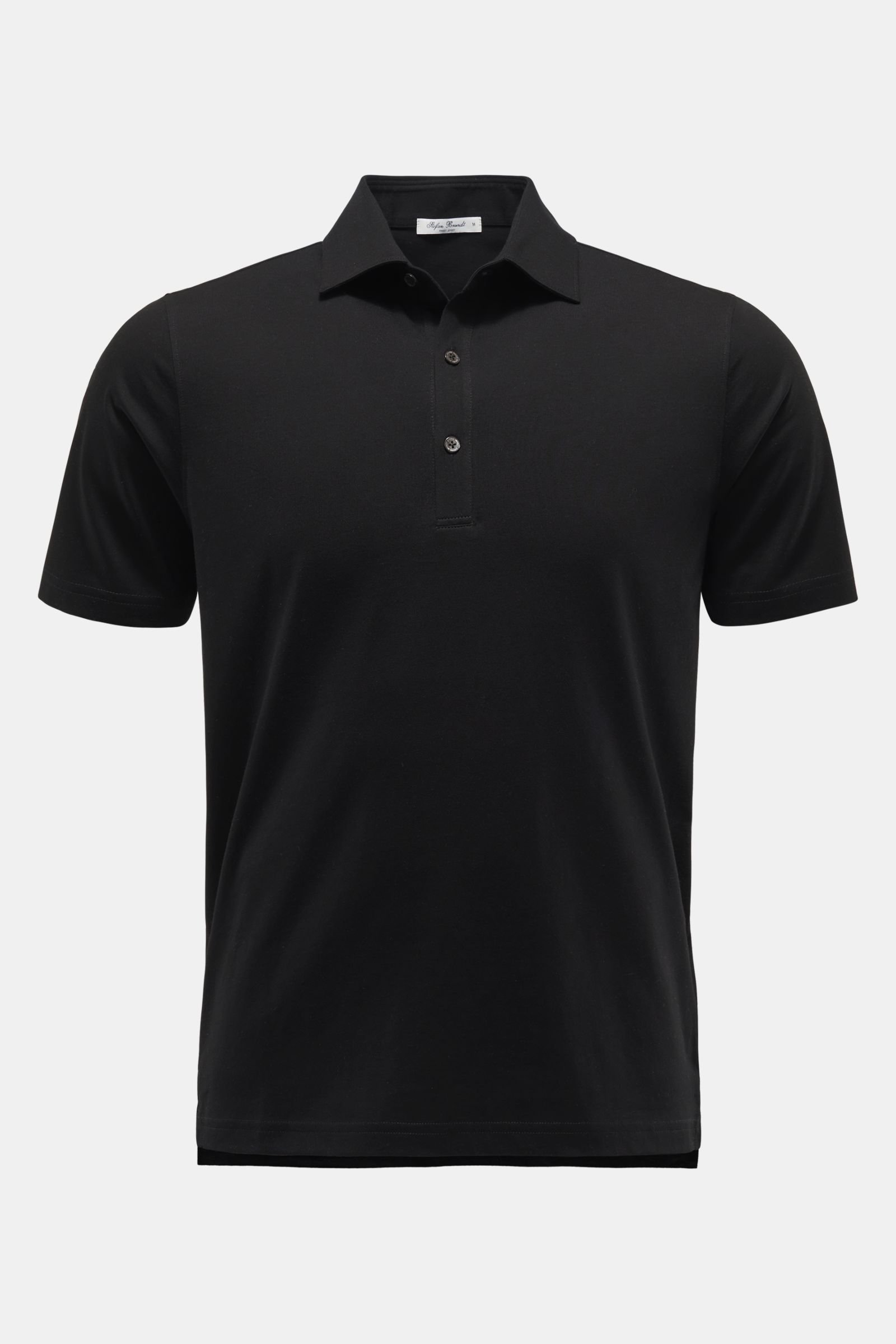 Jersey-Poloshirt 'Luis' schwarz