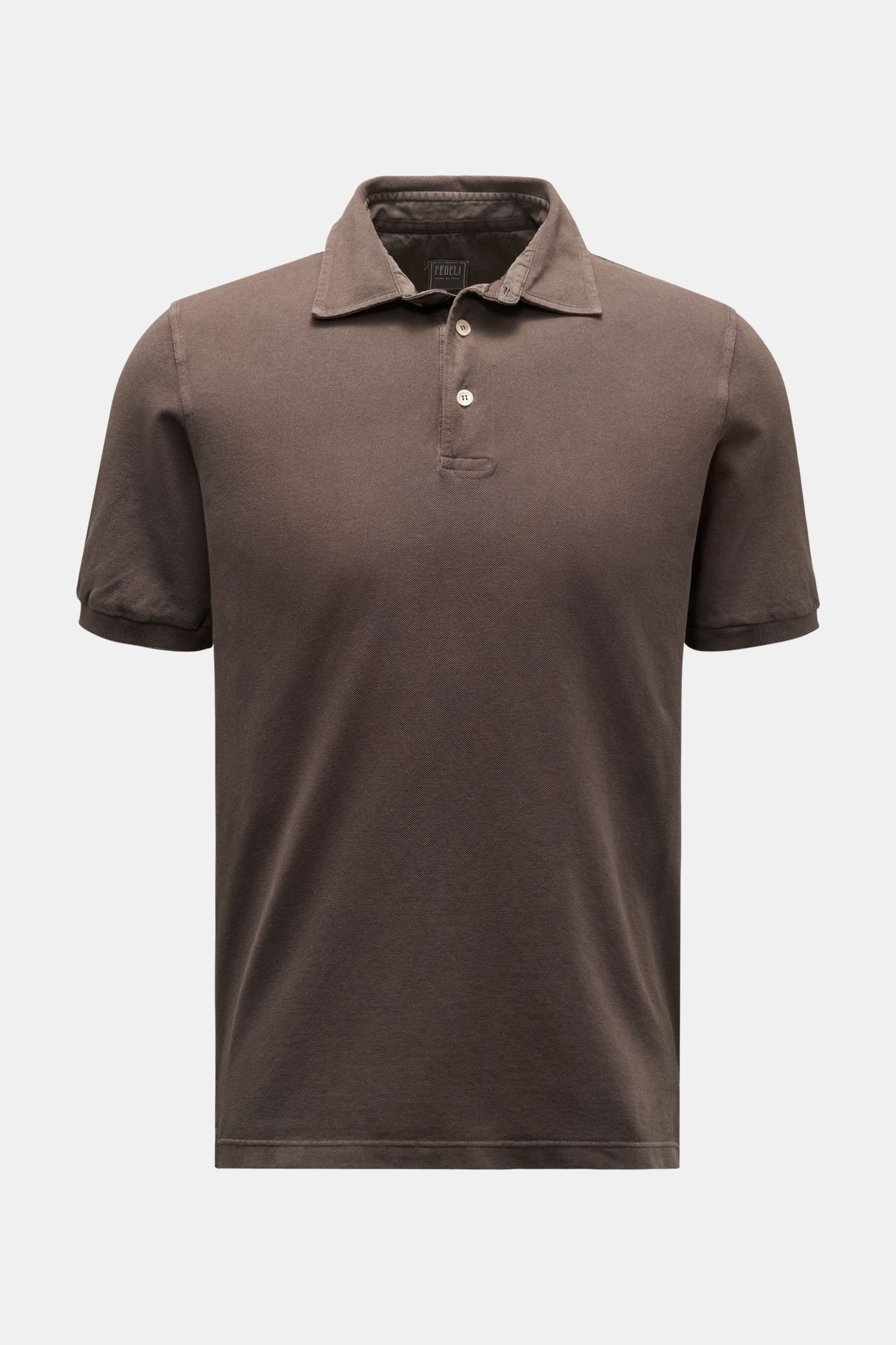 Polo shirt 'North' grey-brown