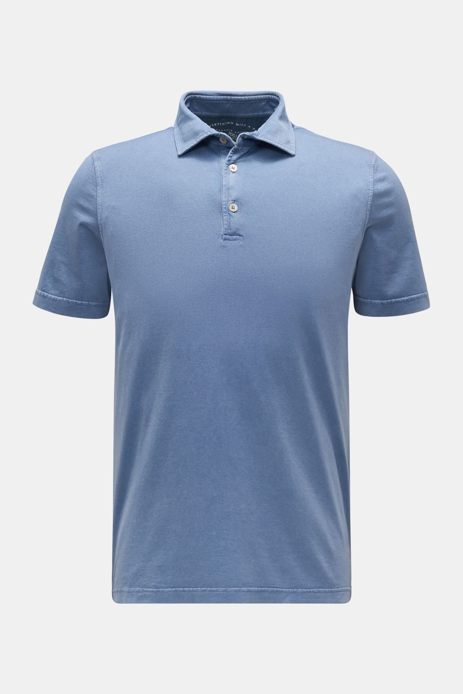 Jersey polo shirt 'Zero' smoky blue