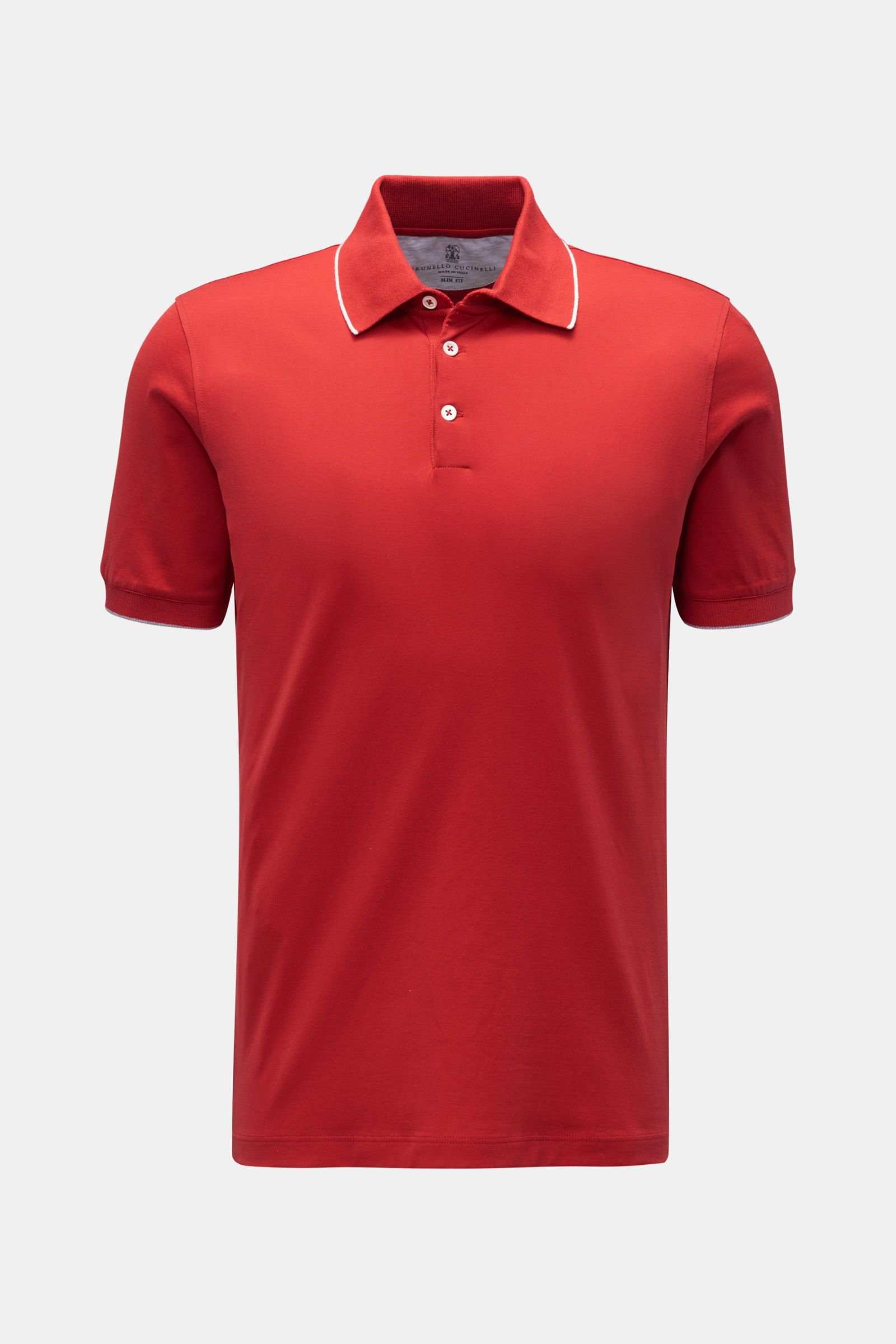 Jersey polo shirt red