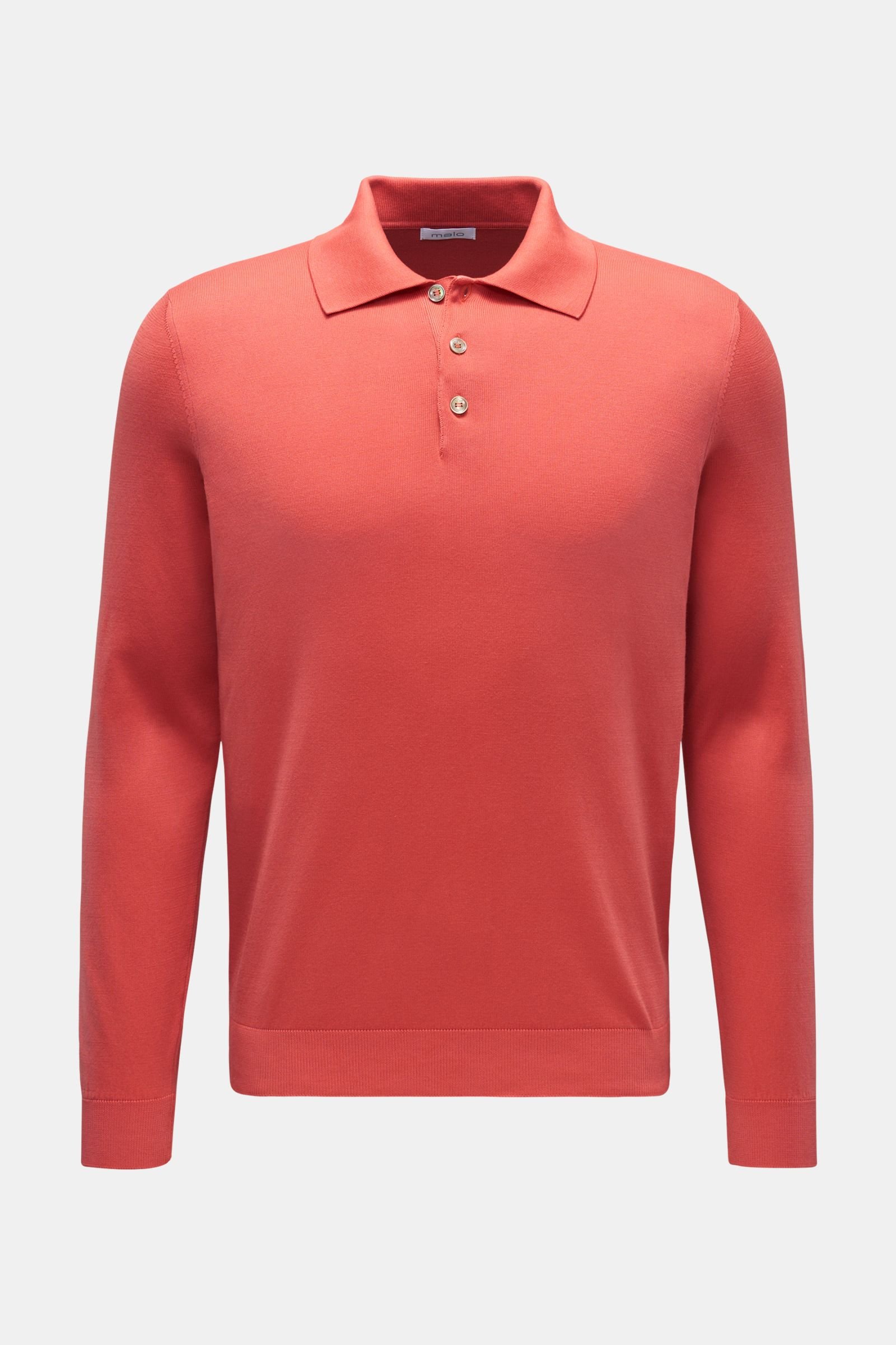 Knit polo coral