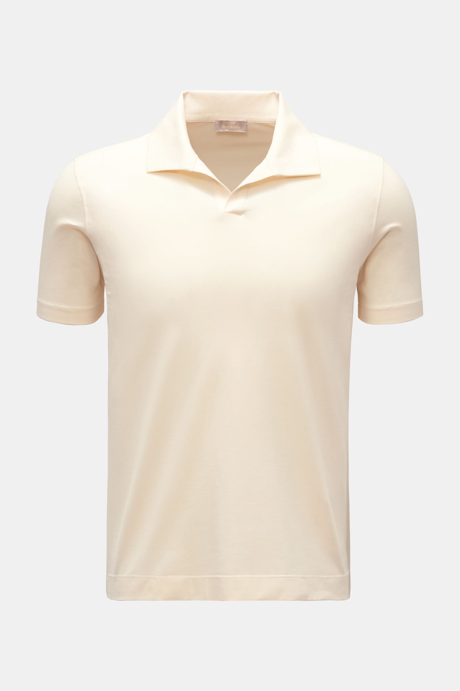 Jersey polo shirt cream