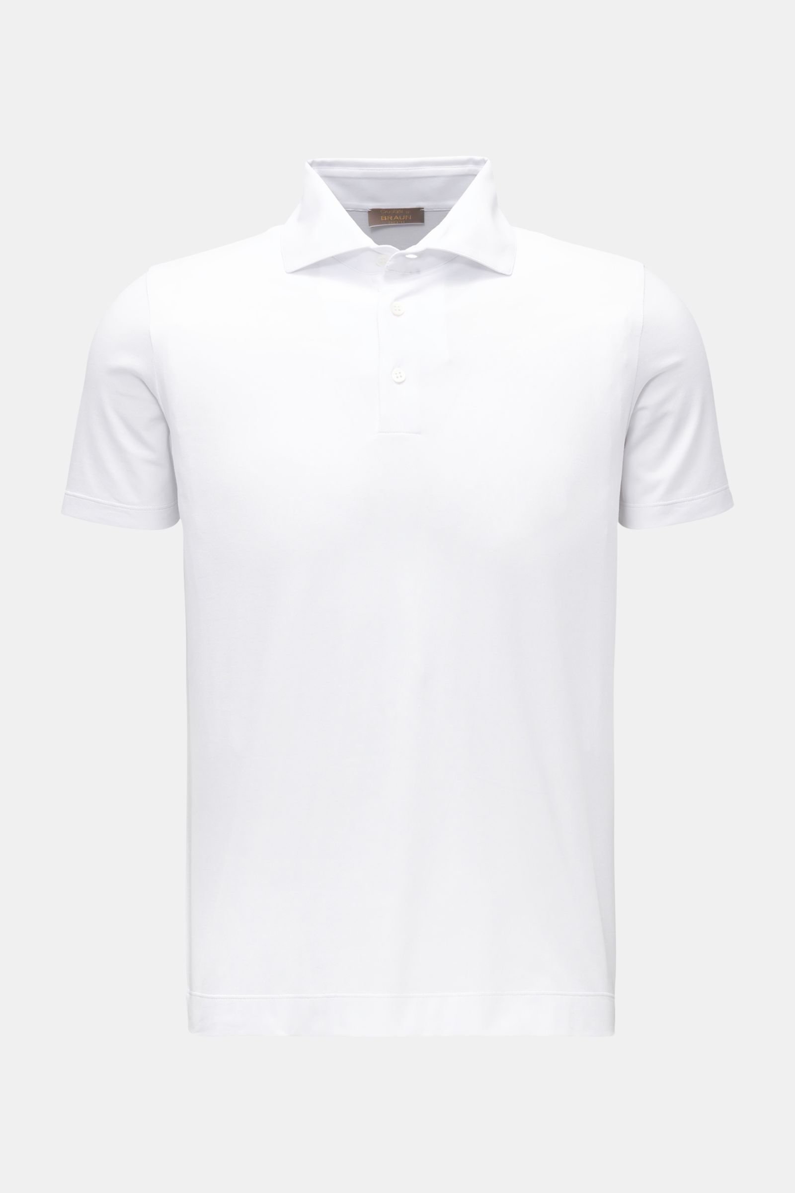 Jersey-Poloshirt weiß