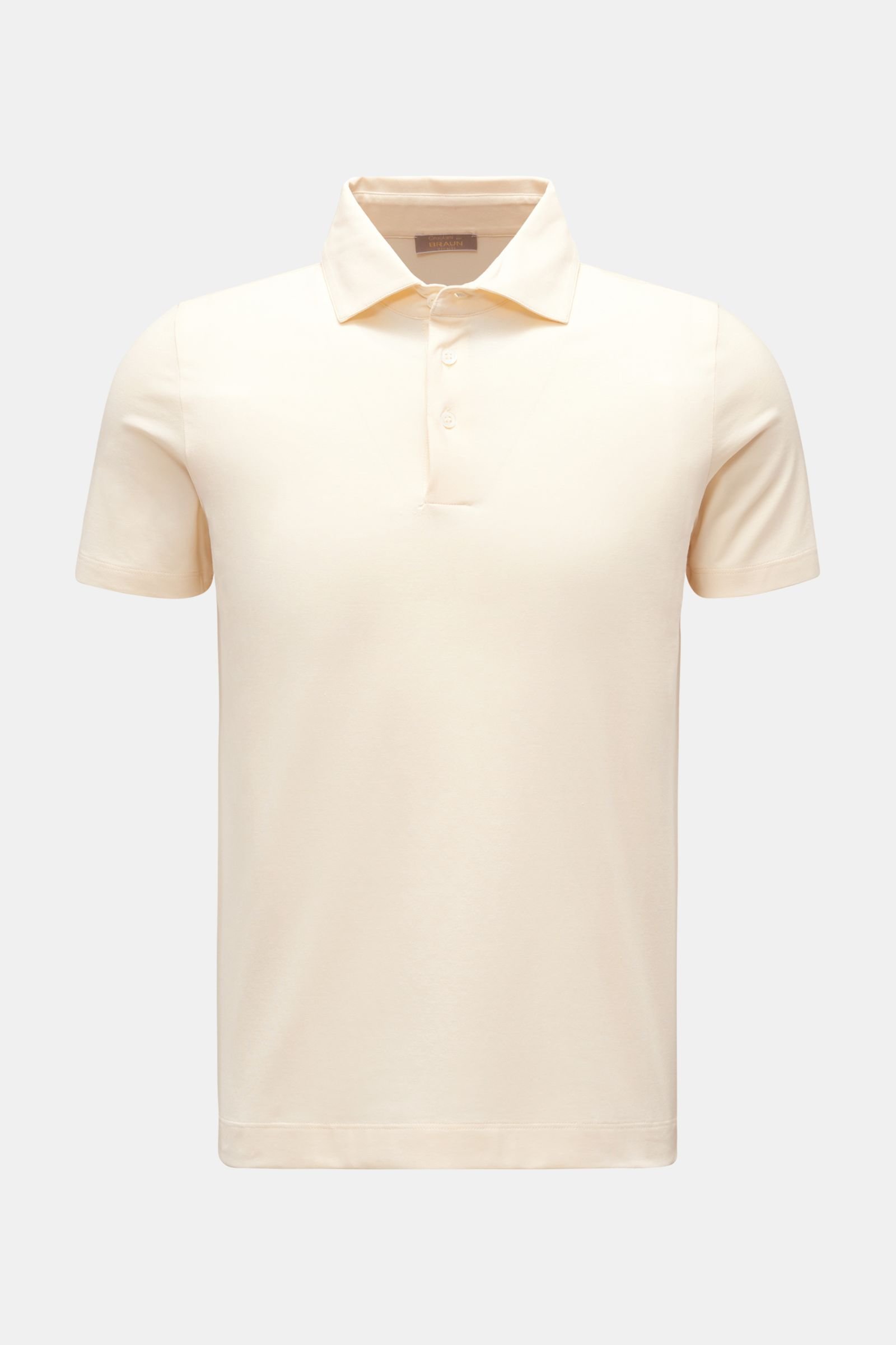 Jersey polo shirt cream