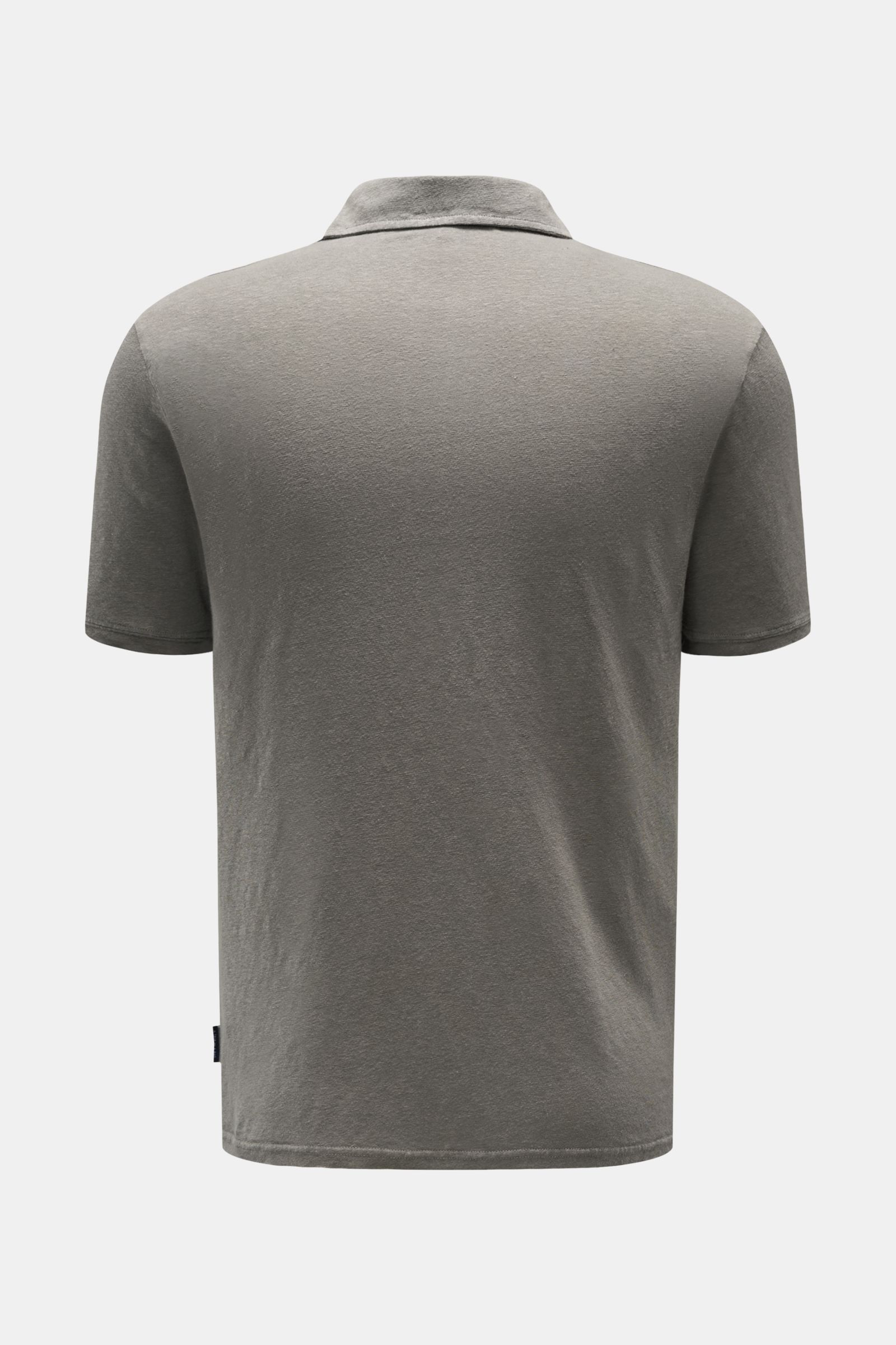 04651/ A trip in a bag Leinen-Poloshirt grau