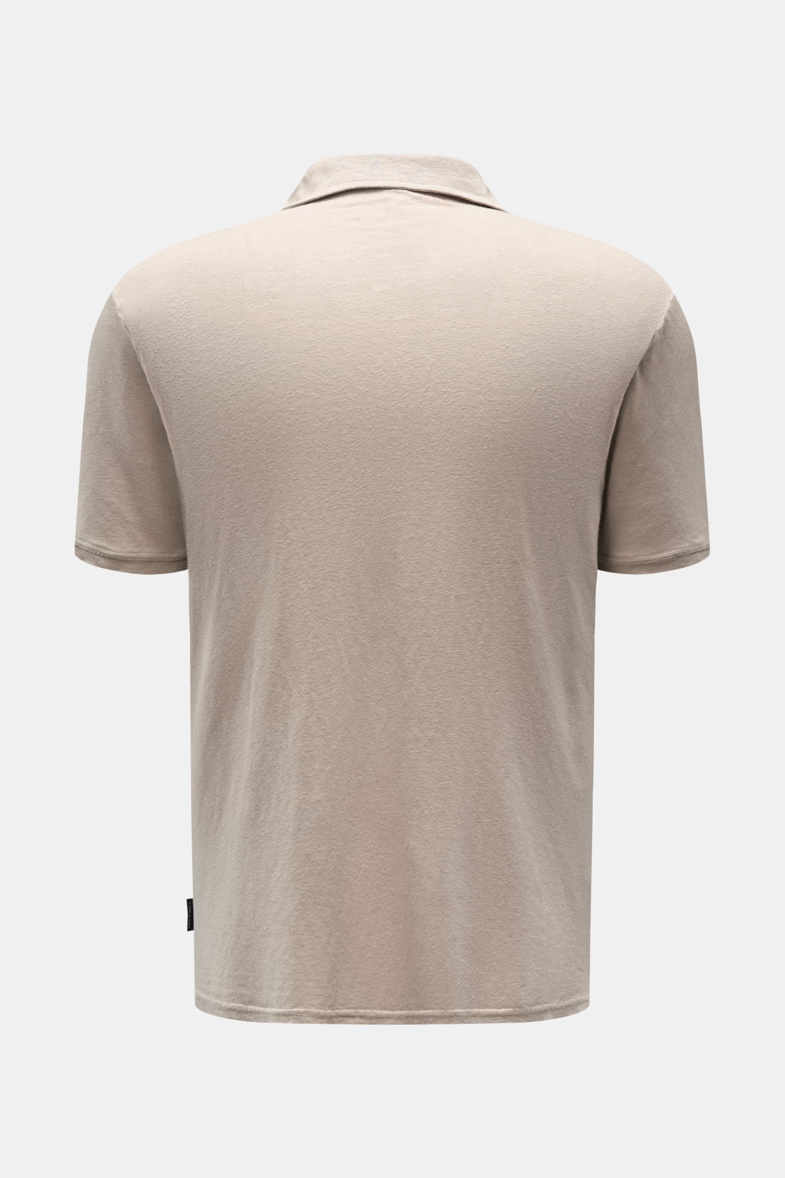 04651/ A trip in a bag Leinen-Poloshirt beige