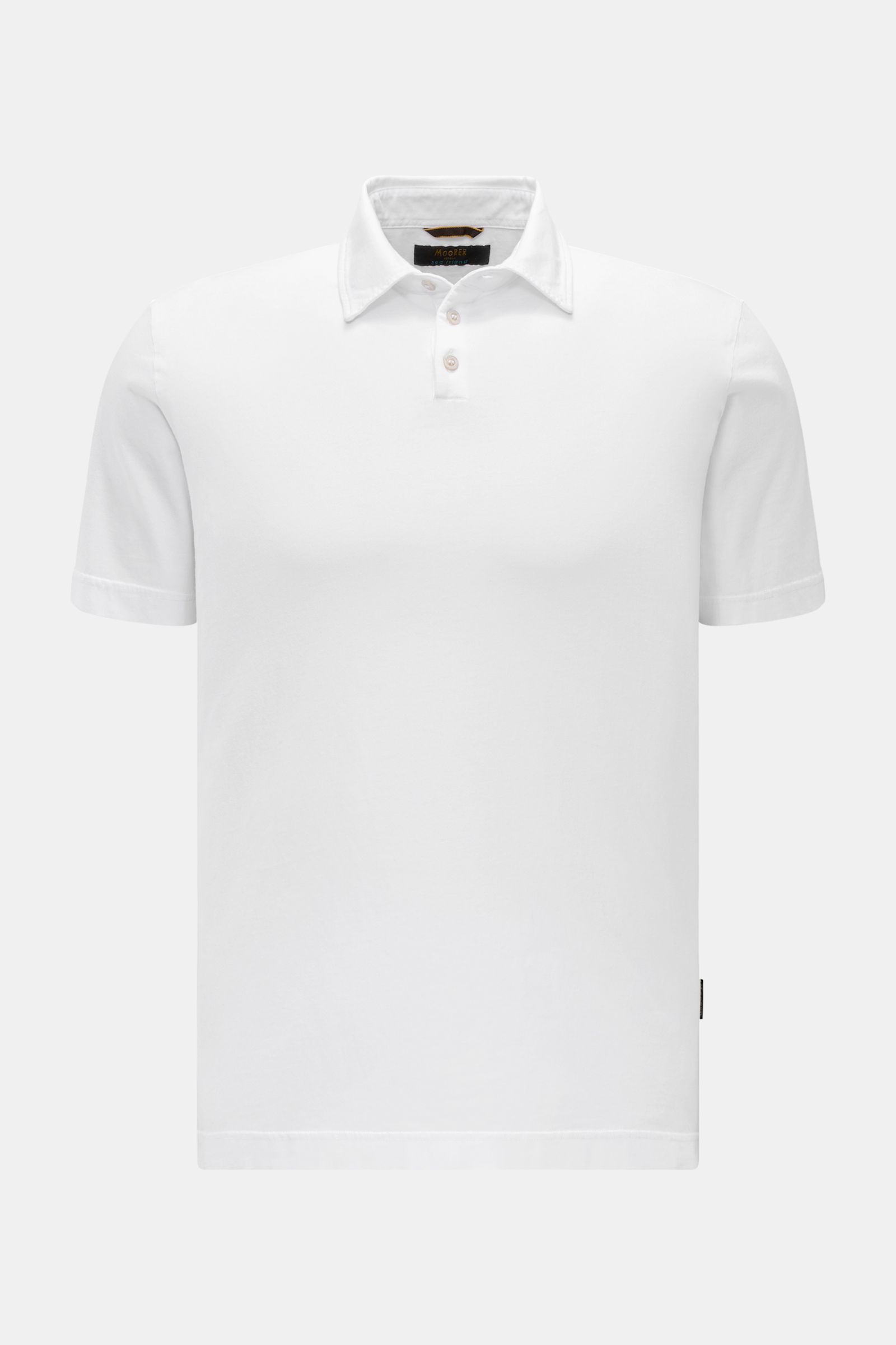 Moorer Jersey-Poloshirt 'Sole' weiß