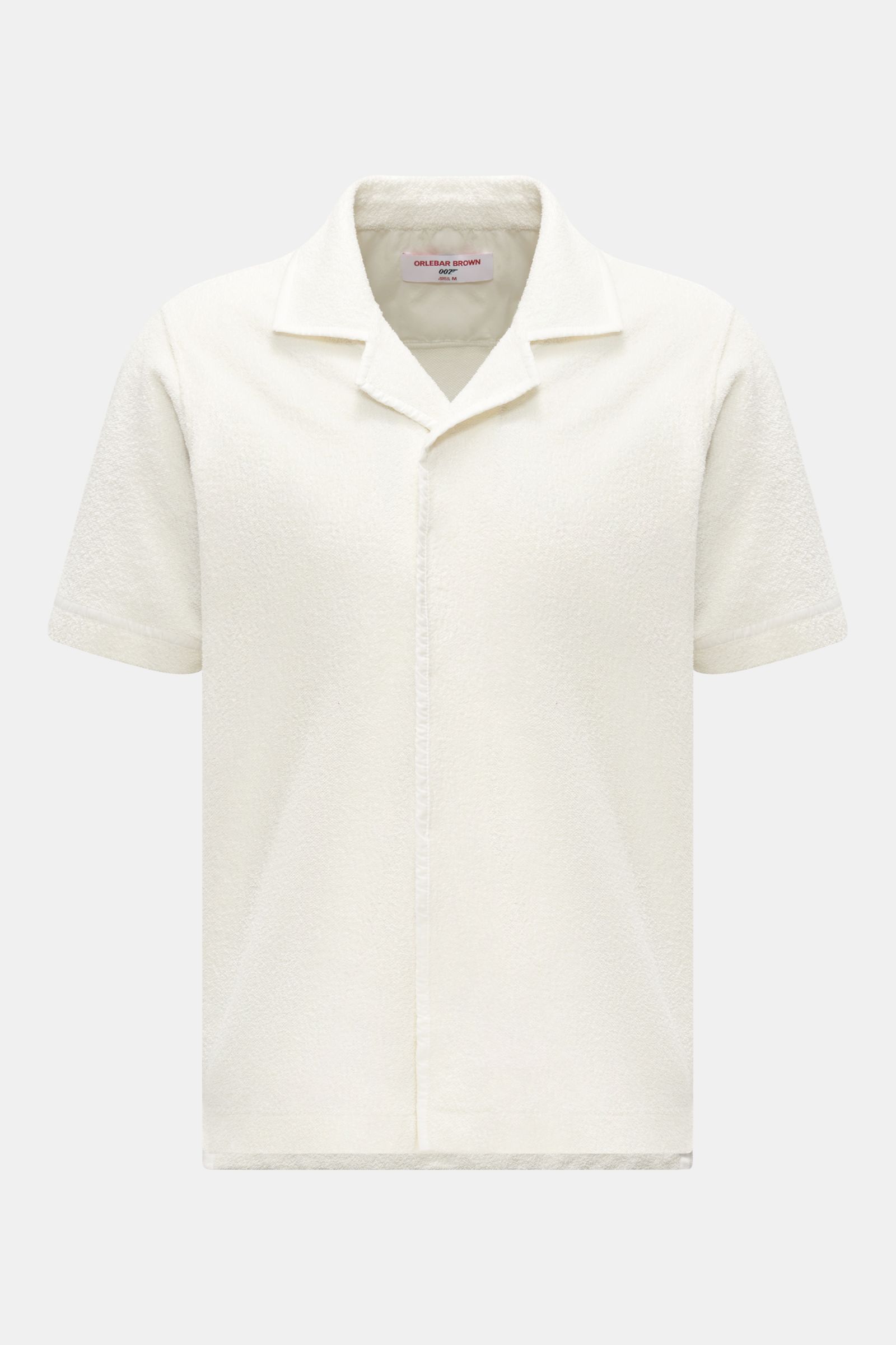 Orlebar Brown Terry short sleeve shirt Cuban collar 'Griffith' off-white