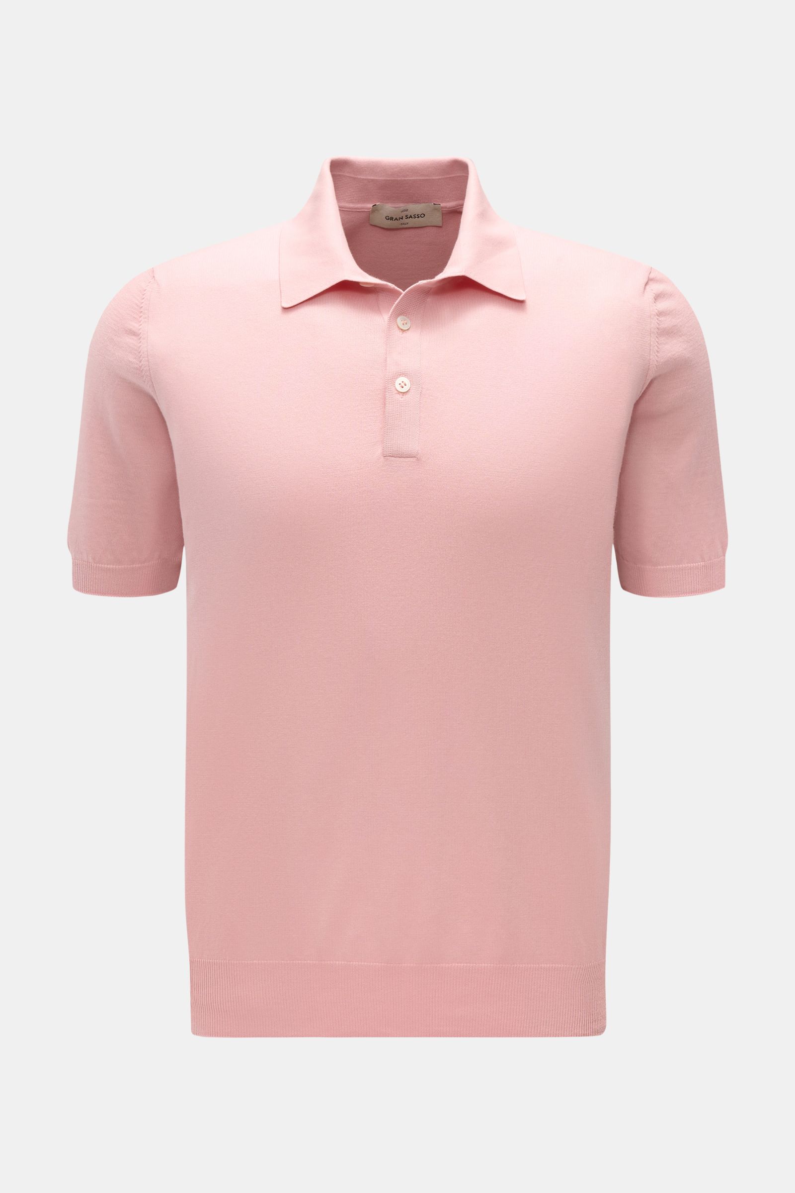 Gran Sasso Kurzarm-Strickpolo rosé
