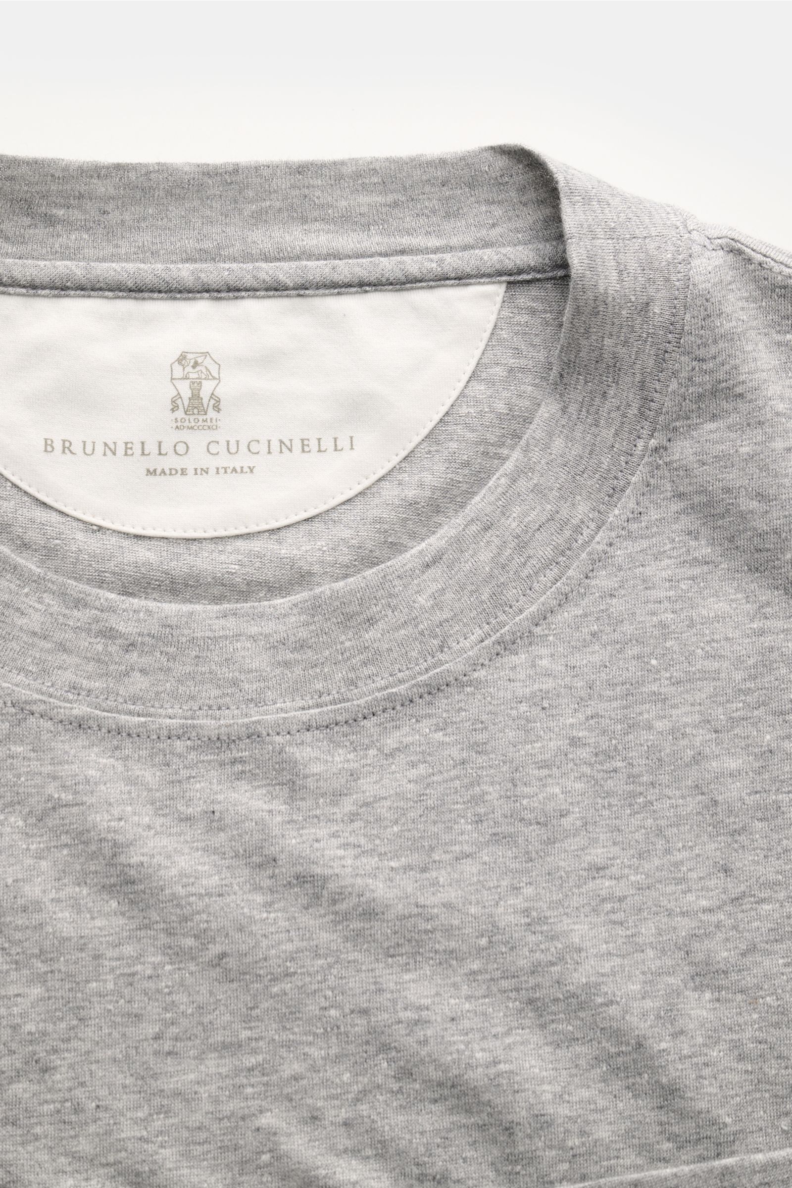 Brunello Cucinelli Crew neck T-shirt grey mottled