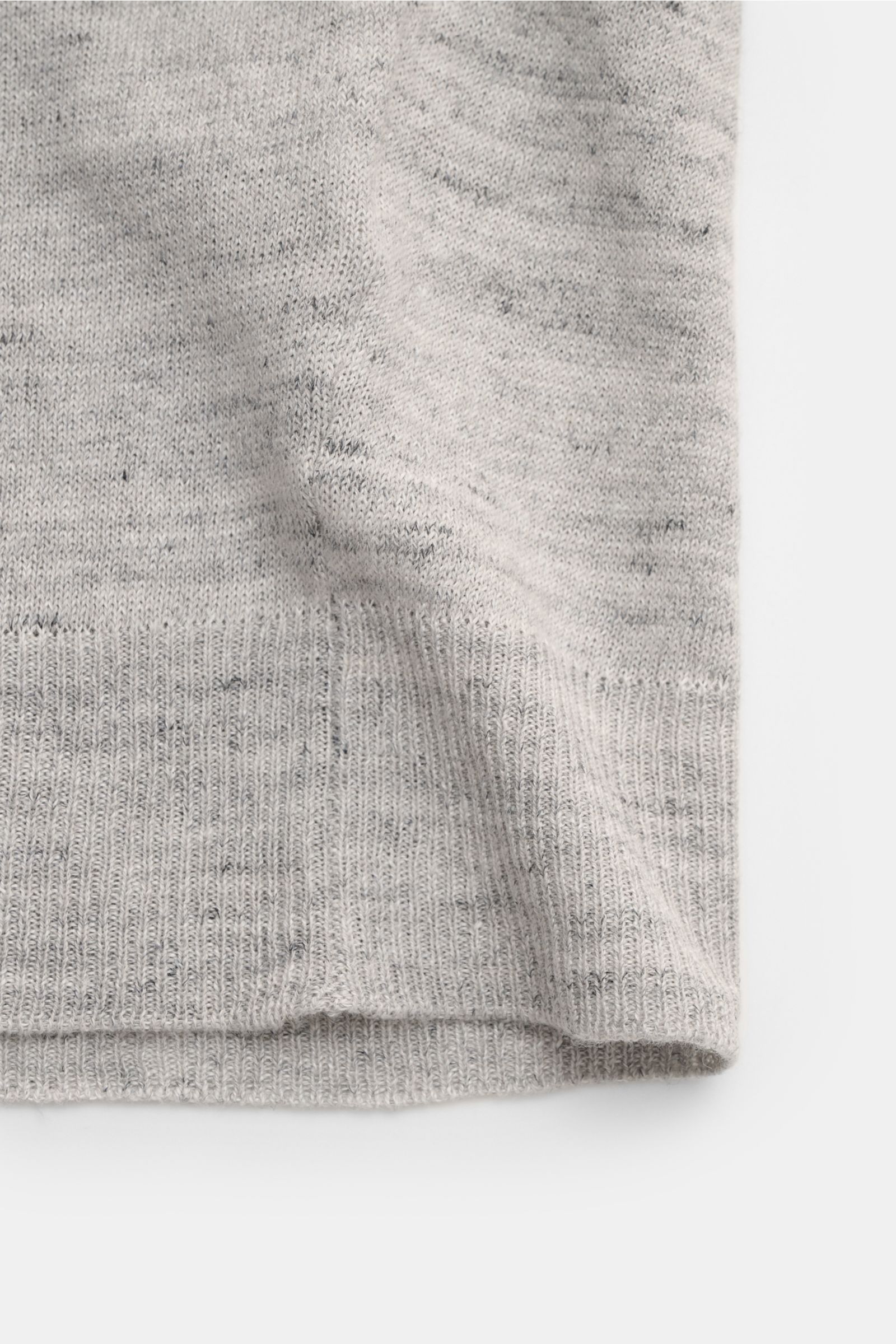 Filippo de Laurentiis Short-sleeved knit polo light grey melange