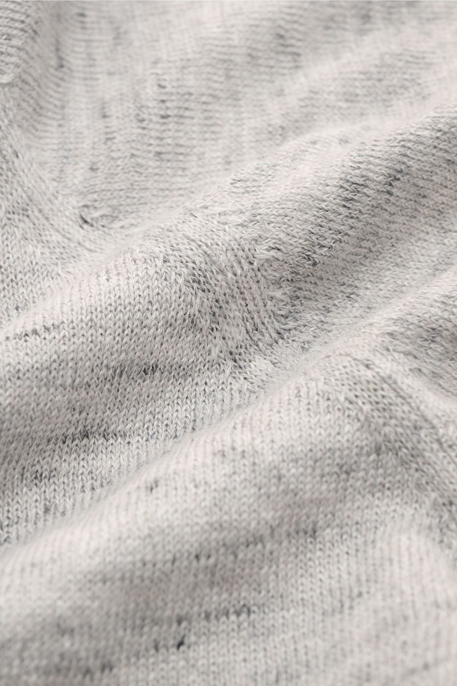 Filippo de Laurentiis Short-sleeved knit polo light grey melange