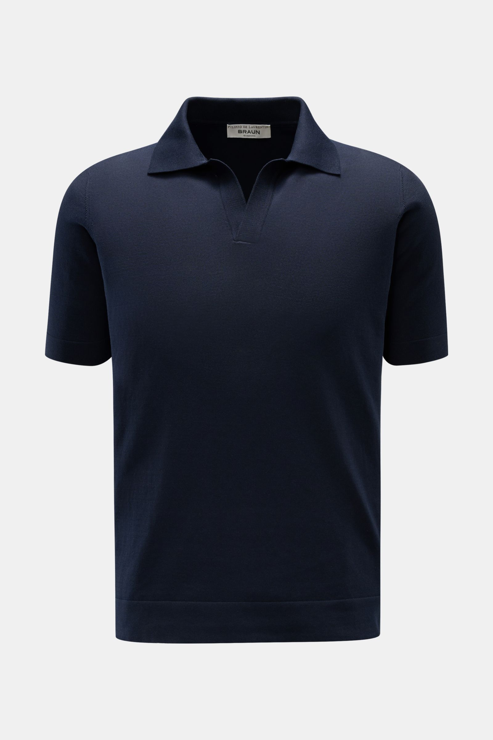 Filippo de Laurentiis Kurzarm-Strickpolo navy