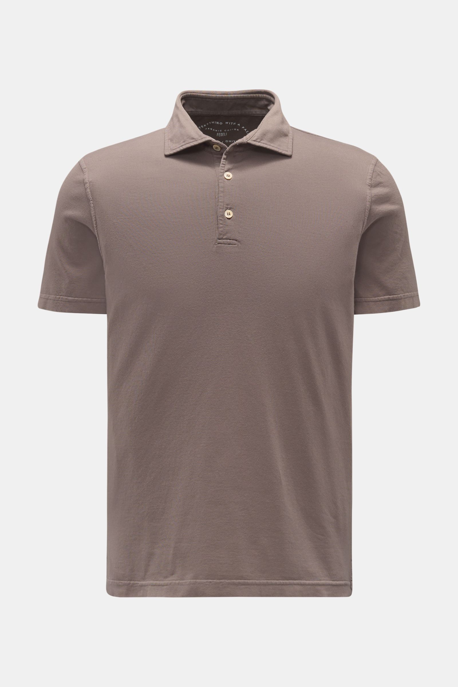 Fedeli Jersey-Poloshirt 'Zero' graubraun
