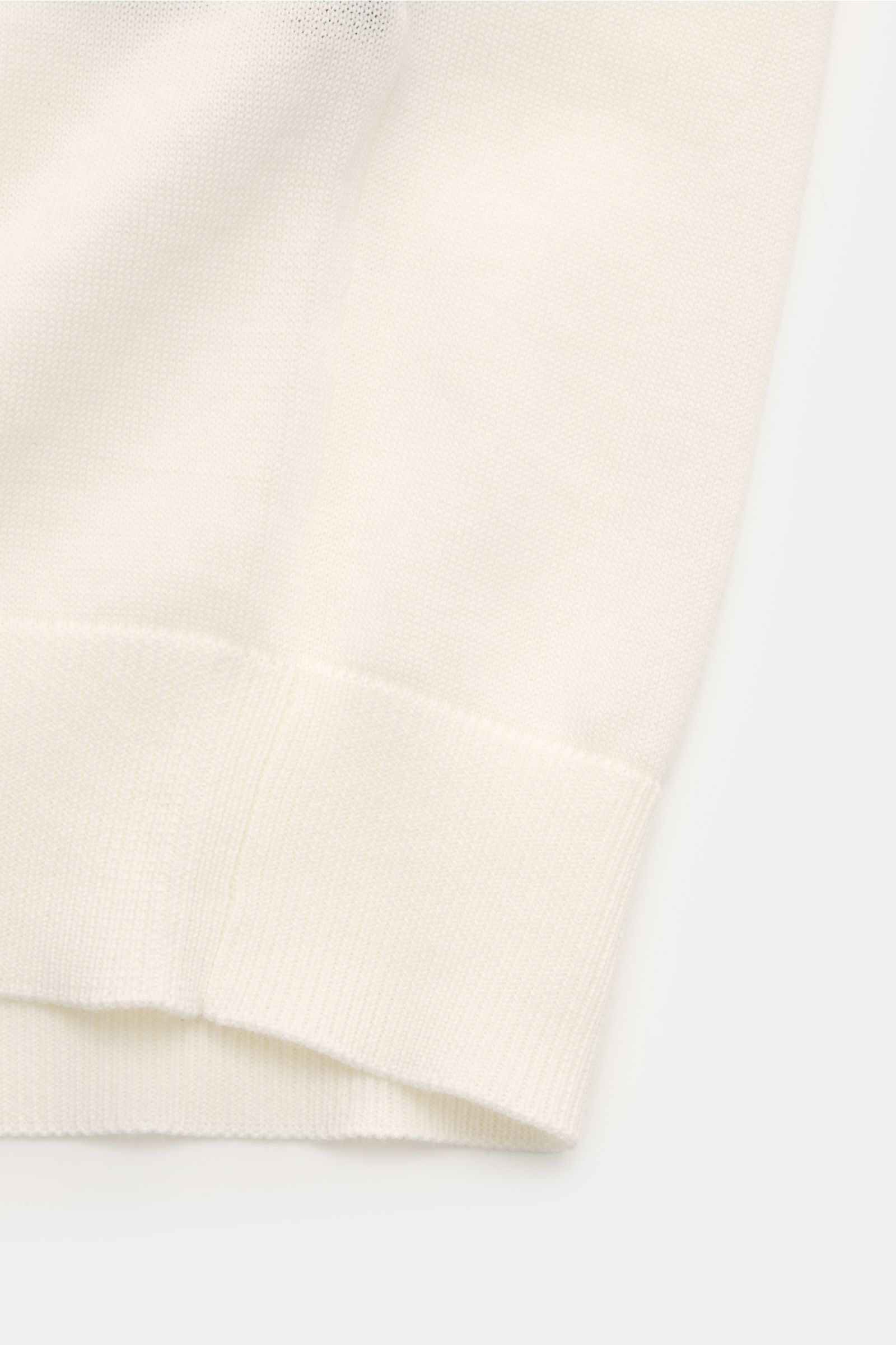 Drumohr Short sleeve knit polo shirt off-white