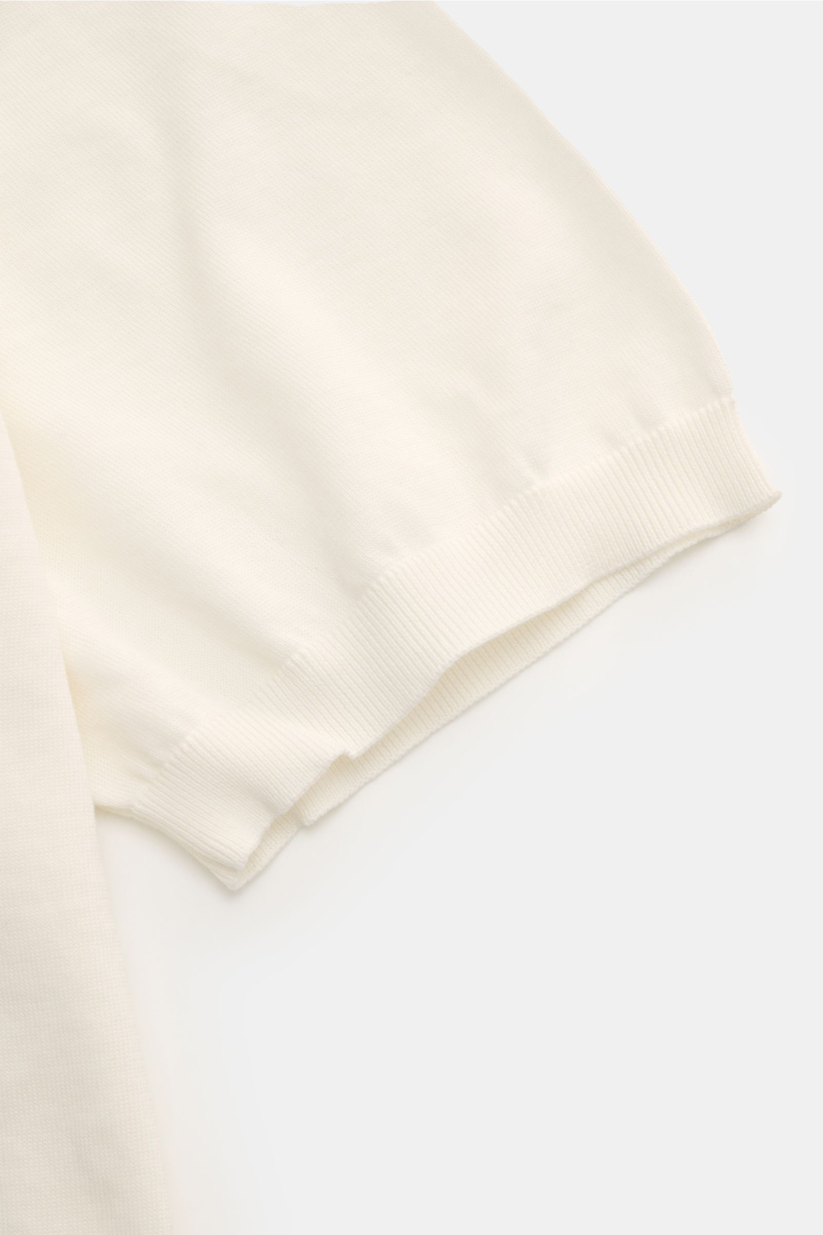 Drumohr Short sleeve knit polo shirt off-white